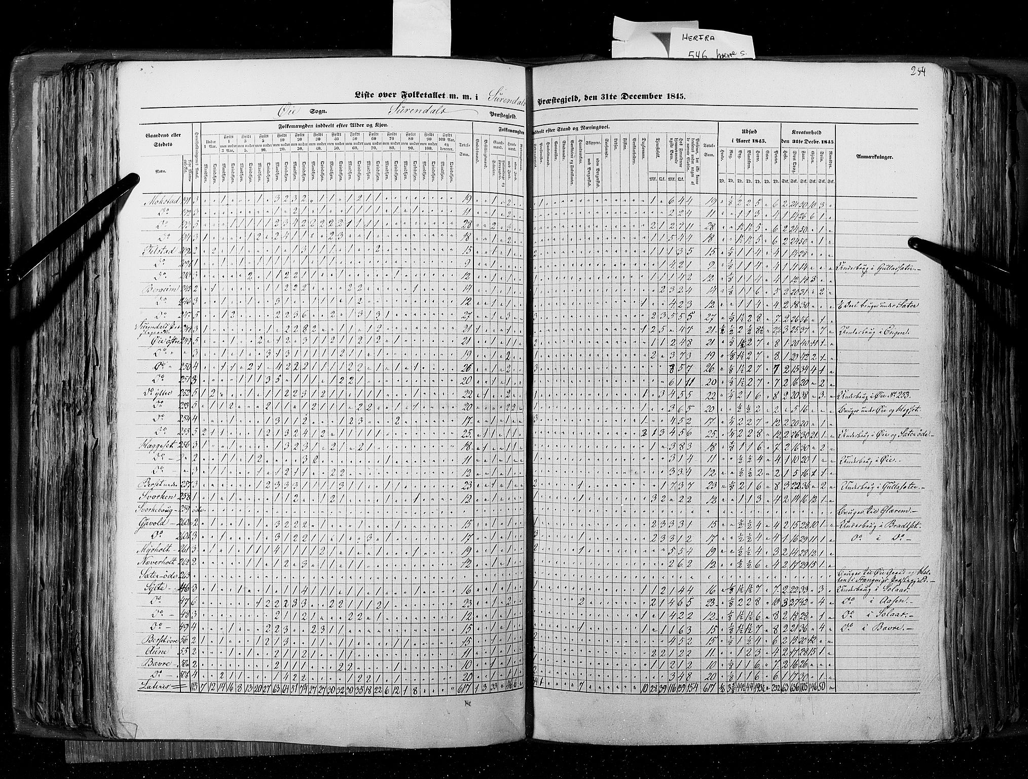 RA, Census 1845, vol. 8: Romsdal amt og Søndre Trondhjems amt, 1845, p. 254