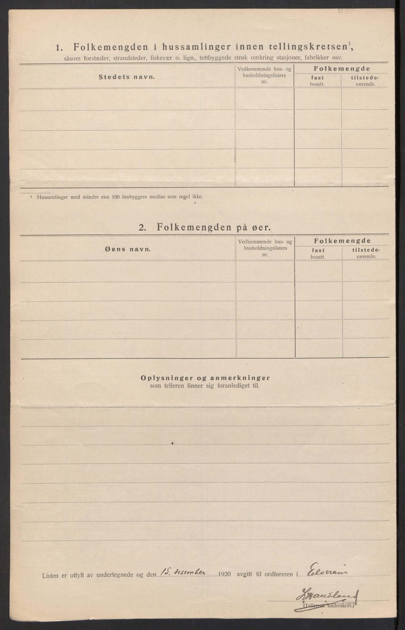 SAH, 1920 census for Elverum, 1920, p. 46