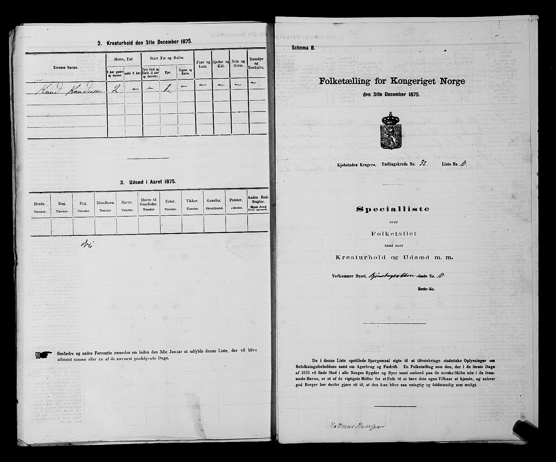 SAKO, 1875 census for 0801P Kragerø, 1875, p. 757