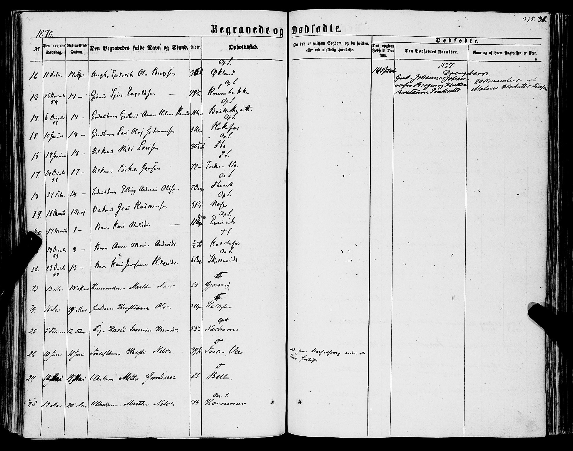 Tysnes sokneprestembete, AV/SAB-A-78601/H/Haa: Parish register (official) no. A 11, 1860-1871, p. 335