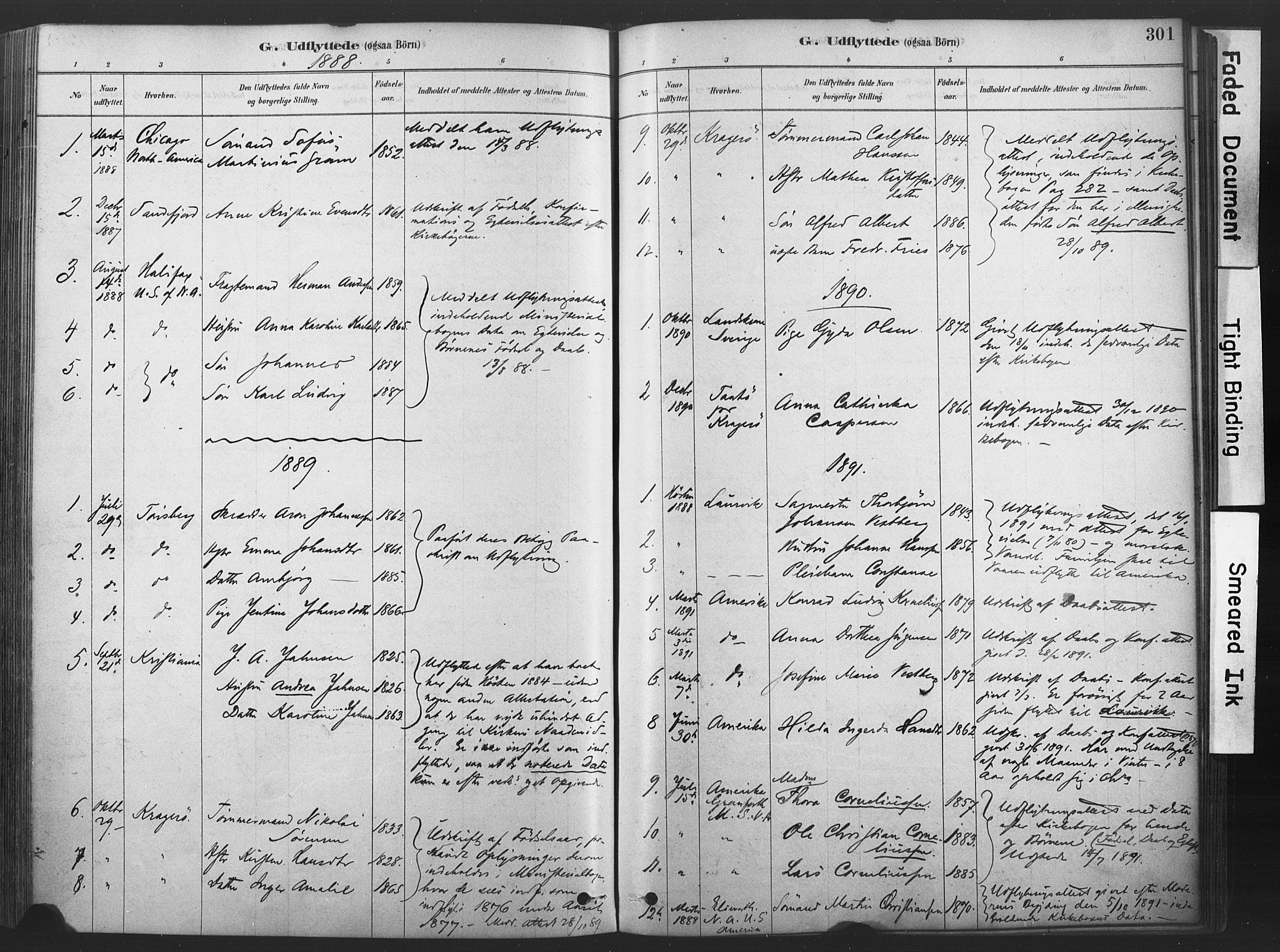 Stavern kirkebøker, SAKO/A-318/F/Fa/L0008: Parish register (official) no. 8, 1878-1905, p. 301