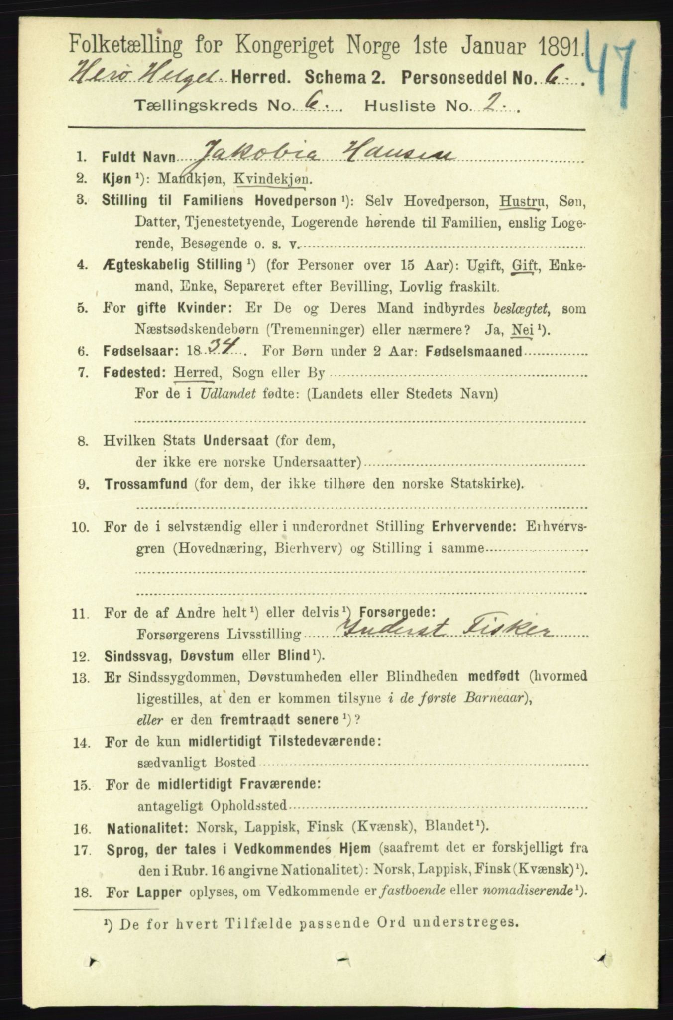 RA, 1891 census for 1818 Herøy, 1891, p. 1924