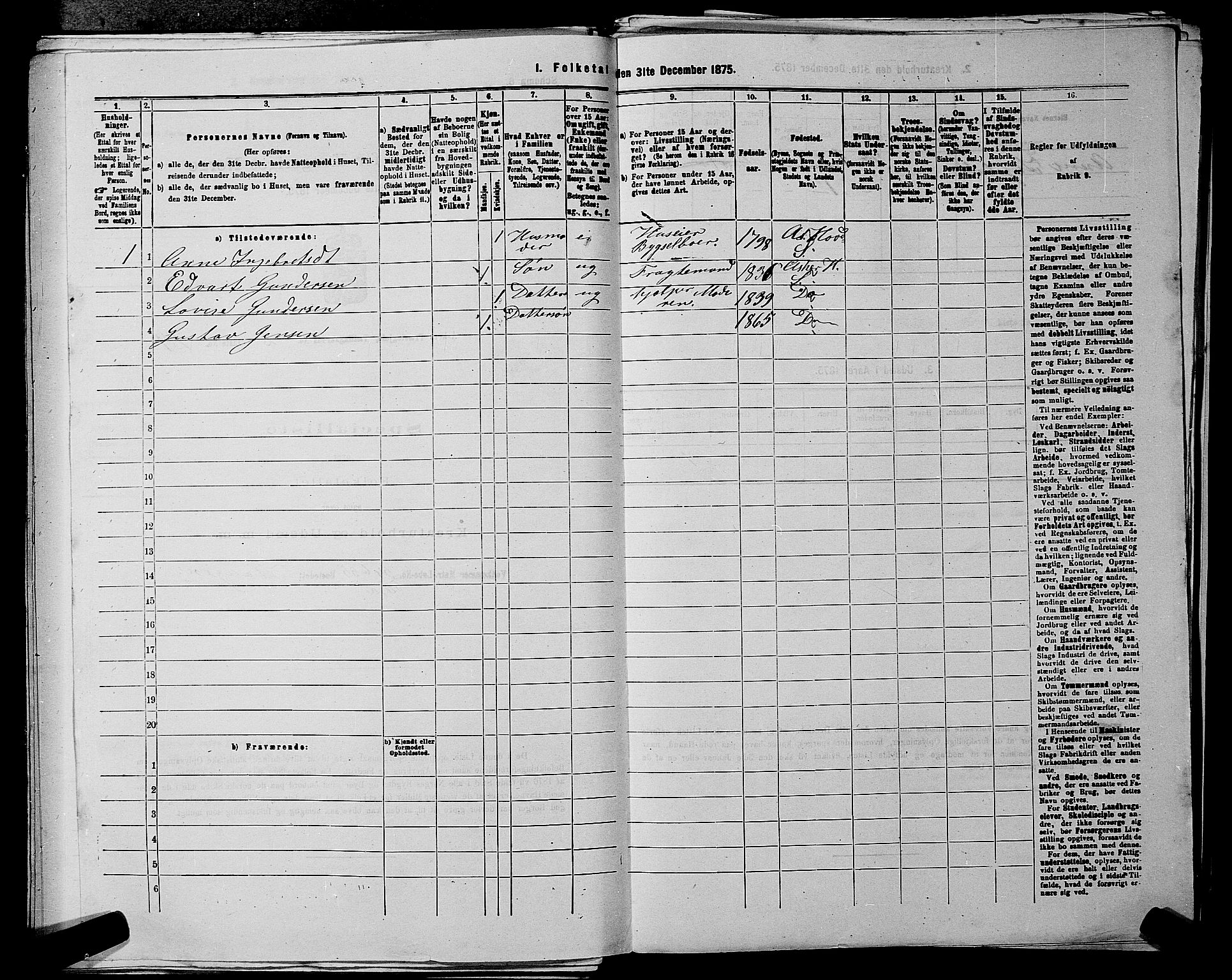 RA, 1875 census for 0220P Asker, 1875, p. 414