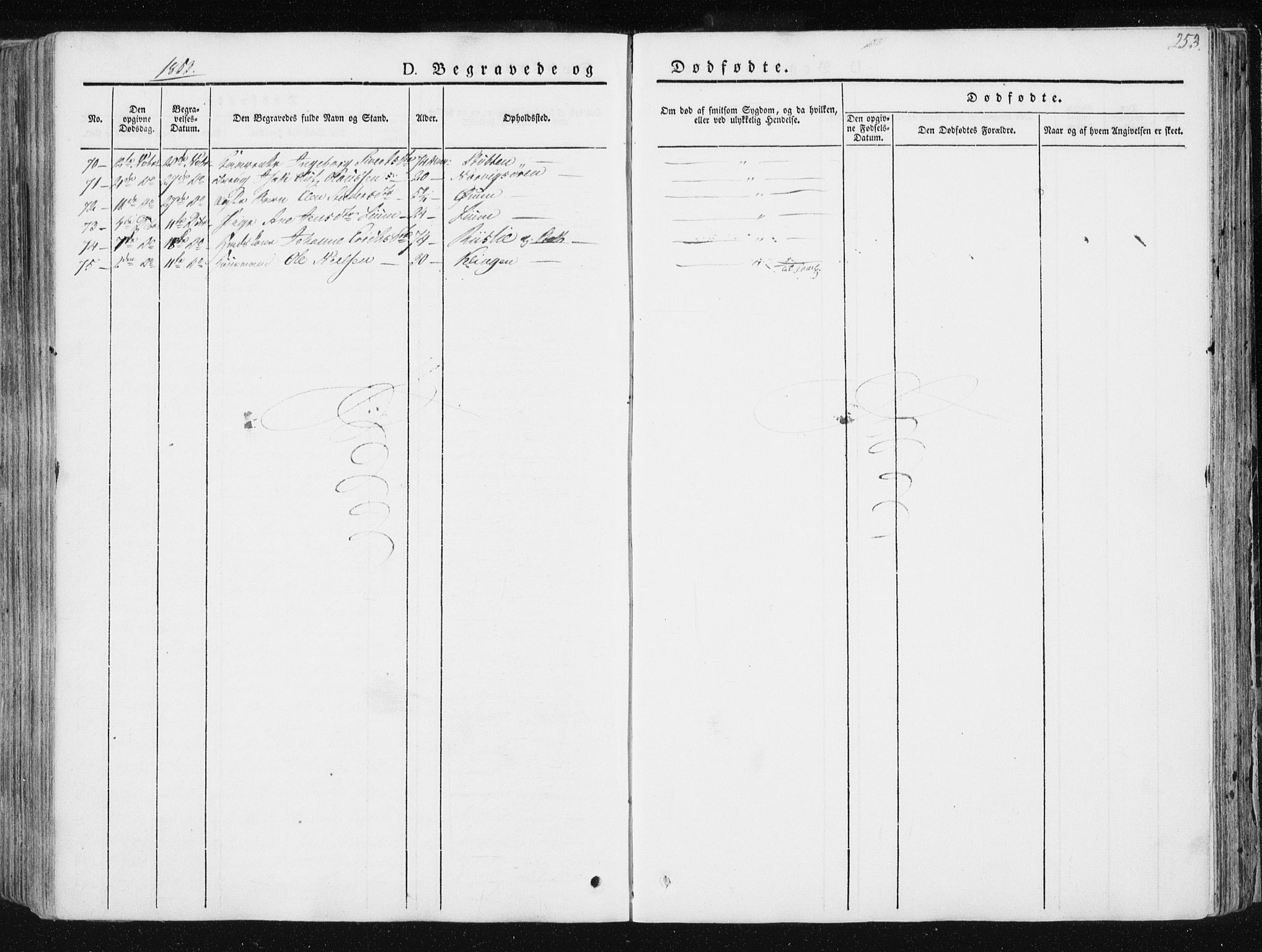 Ministerialprotokoller, klokkerbøker og fødselsregistre - Sør-Trøndelag, AV/SAT-A-1456/668/L0805: Parish register (official) no. 668A05, 1840-1853, p. 253