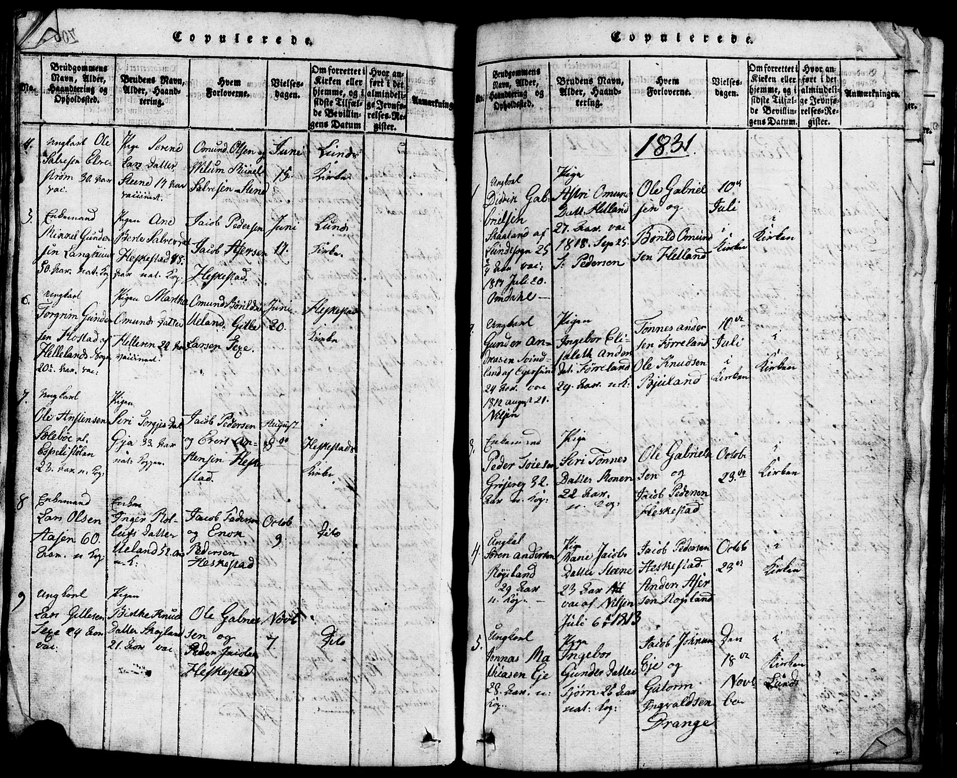 Lund sokneprestkontor, SAST/A-101809/S07/L0001: Parish register (copy) no. B 1, 1815-1853