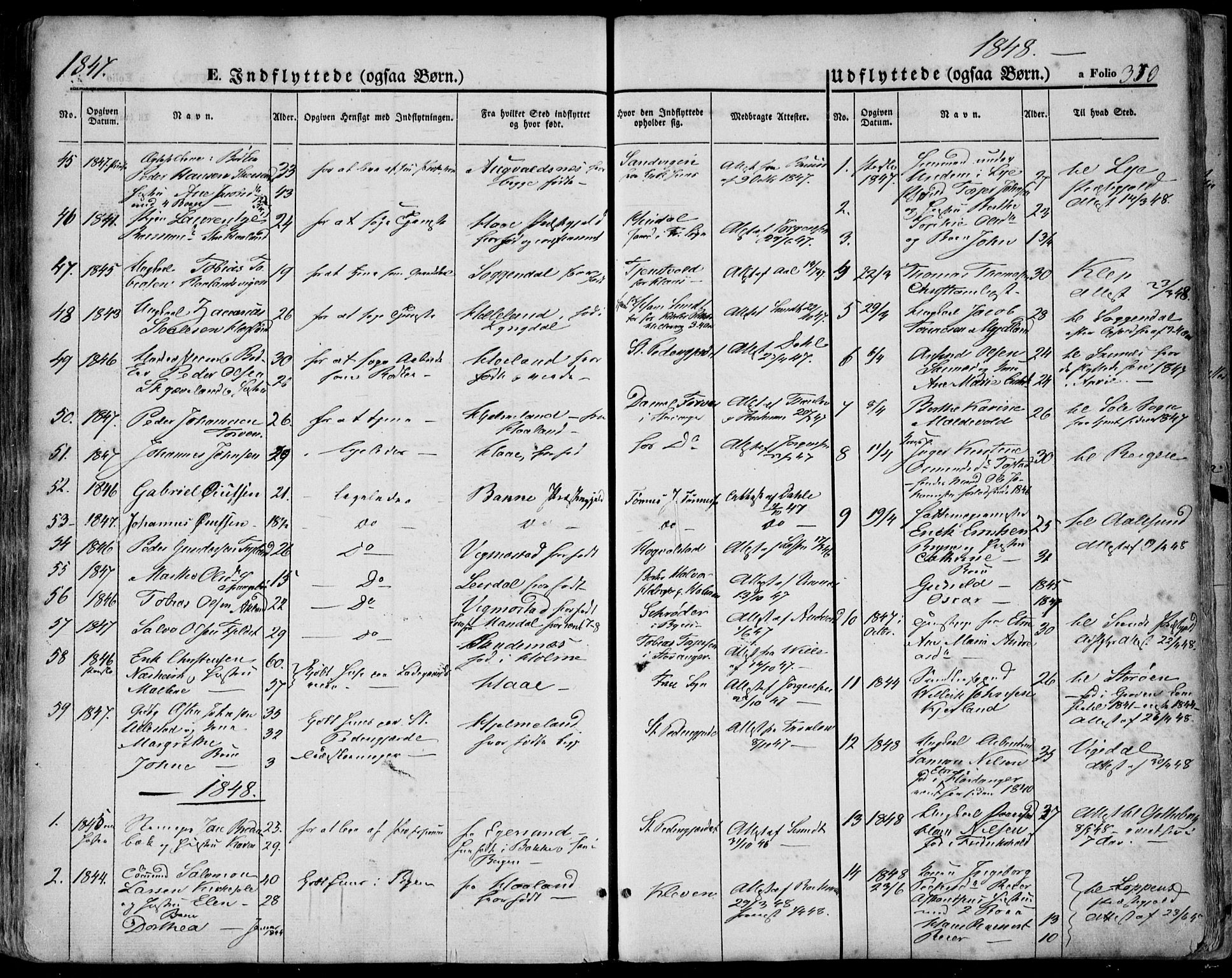 Domkirken sokneprestkontor, AV/SAST-A-101812/001/30/30BA/L0016: Parish register (official) no. A 15, 1844-1854, p. 370