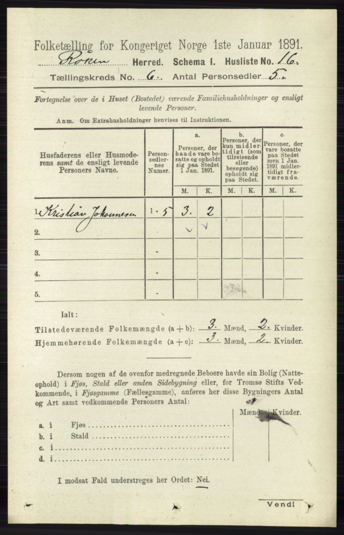 RA, 1891 census for 0627 Røyken, 1891, p. 3558