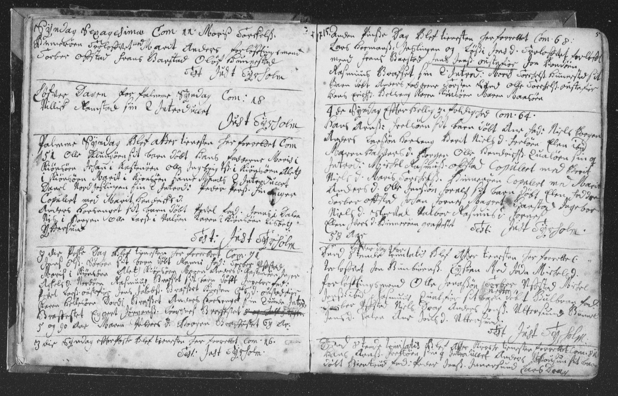 Ministerialprotokoller, klokkerbøker og fødselsregistre - Nord-Trøndelag, SAT/A-1458/786/L0685: Parish register (official) no. 786A01, 1710-1798, p. 5