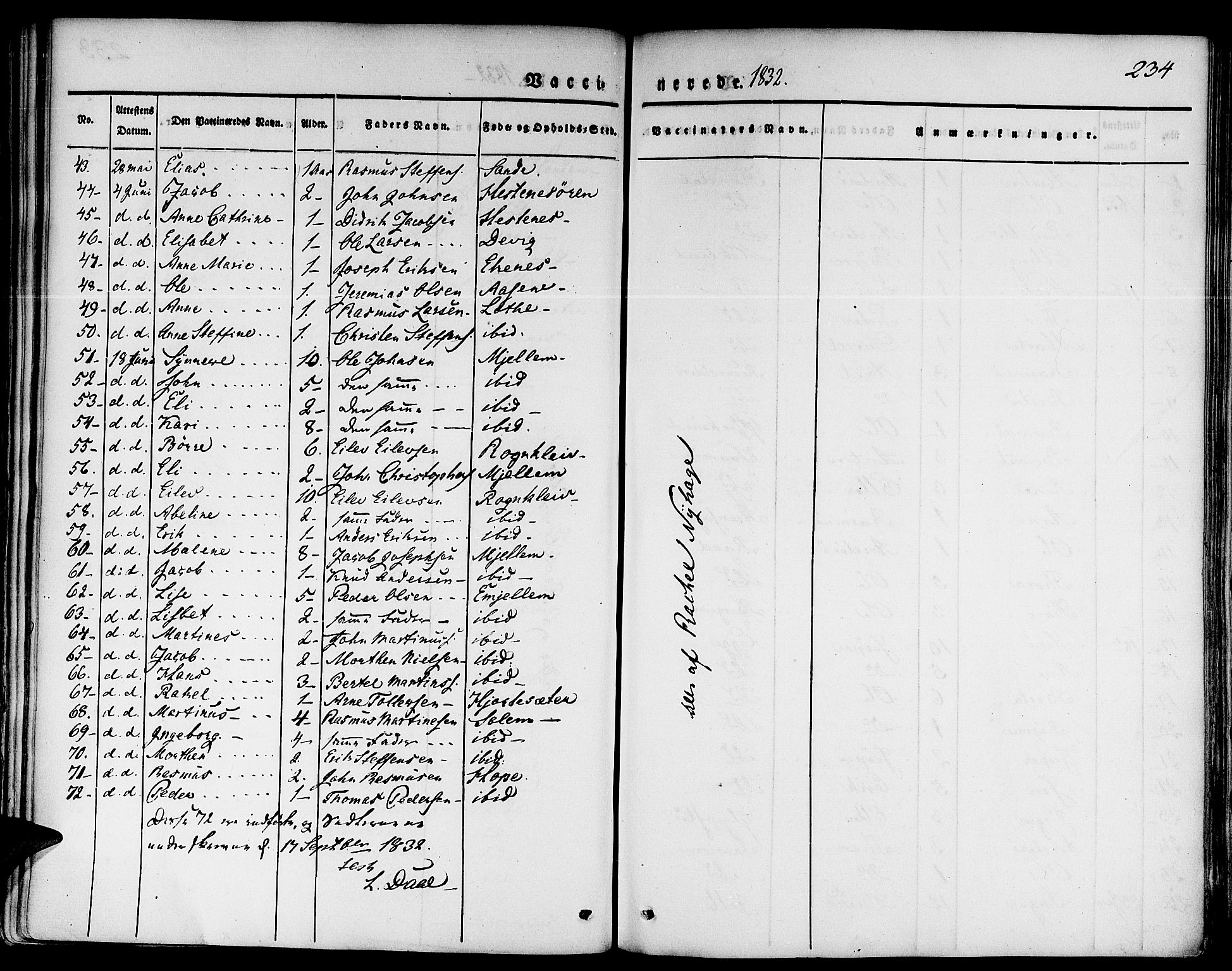 Gloppen sokneprestembete, SAB/A-80101/H/Haa/Haaa/L0007: Parish register (official) no. A 7, 1827-1837, p. 234