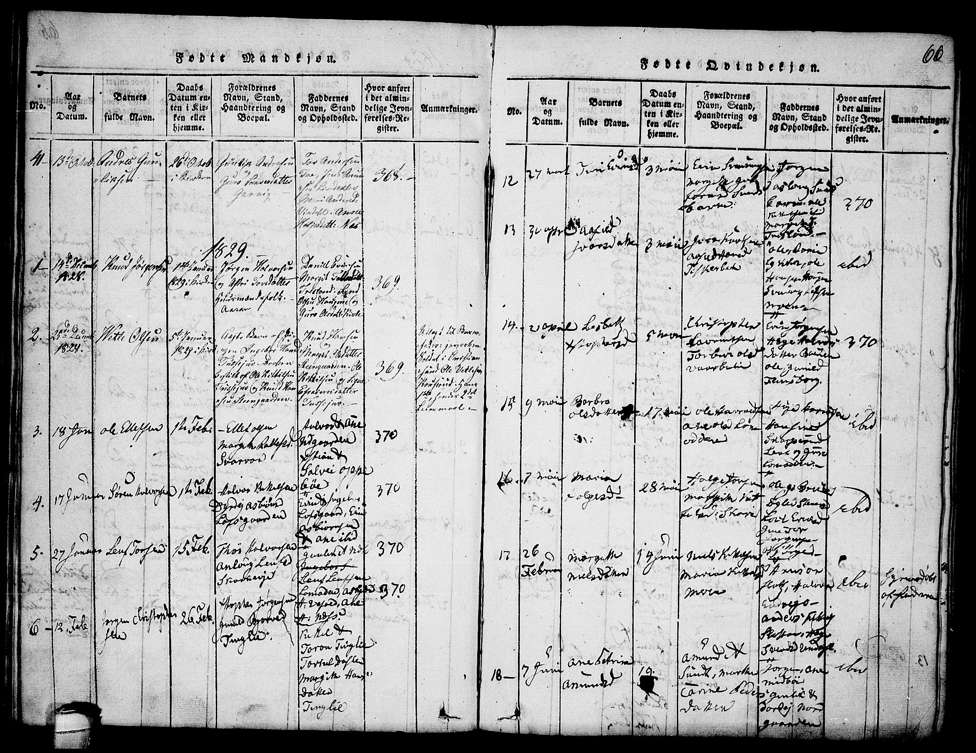 Seljord kirkebøker, AV/SAKO-A-20/F/Fa/L0010: Parish register (official) no. I 10, 1815-1831, p. 66