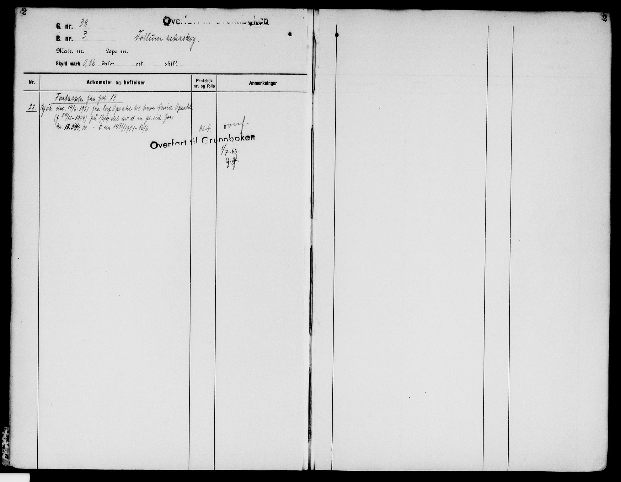 Sør-Østerdal sorenskriveri, AV/SAH-TING-018/H/Ha/Haa/L0024: Mortgage register no. 6, 1922-1954, p. 2