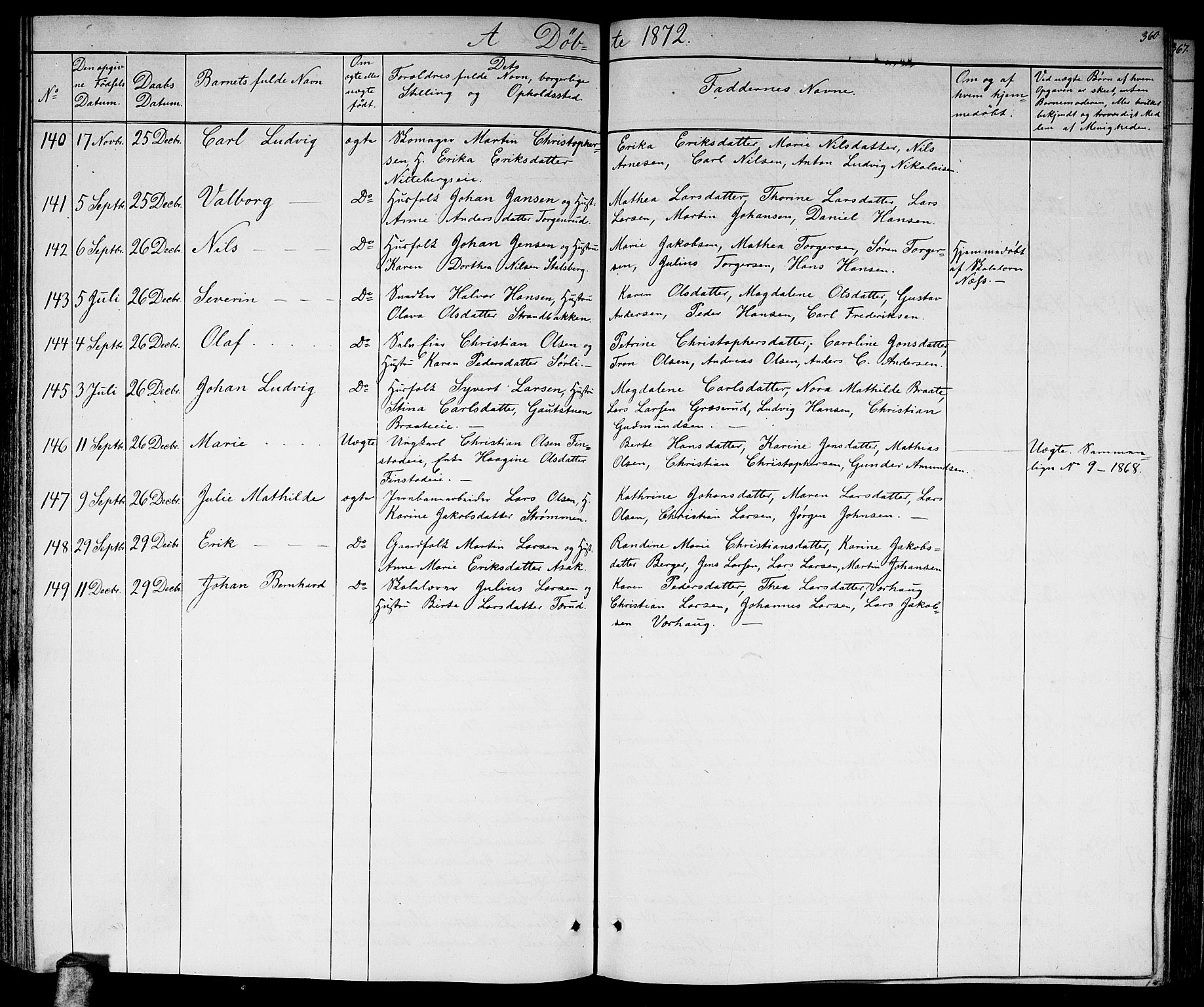 Skedsmo prestekontor Kirkebøker, AV/SAO-A-10033a/G/Ga/L0002: Parish register (copy) no. I 2, 1855-1872, p. 360