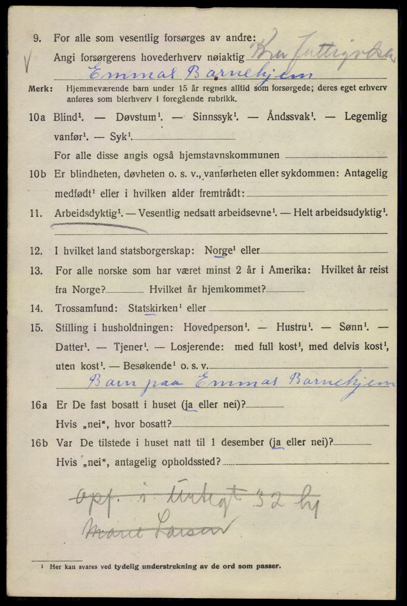 SAO, 1920 census for Kristiania, 1920, p. 617160