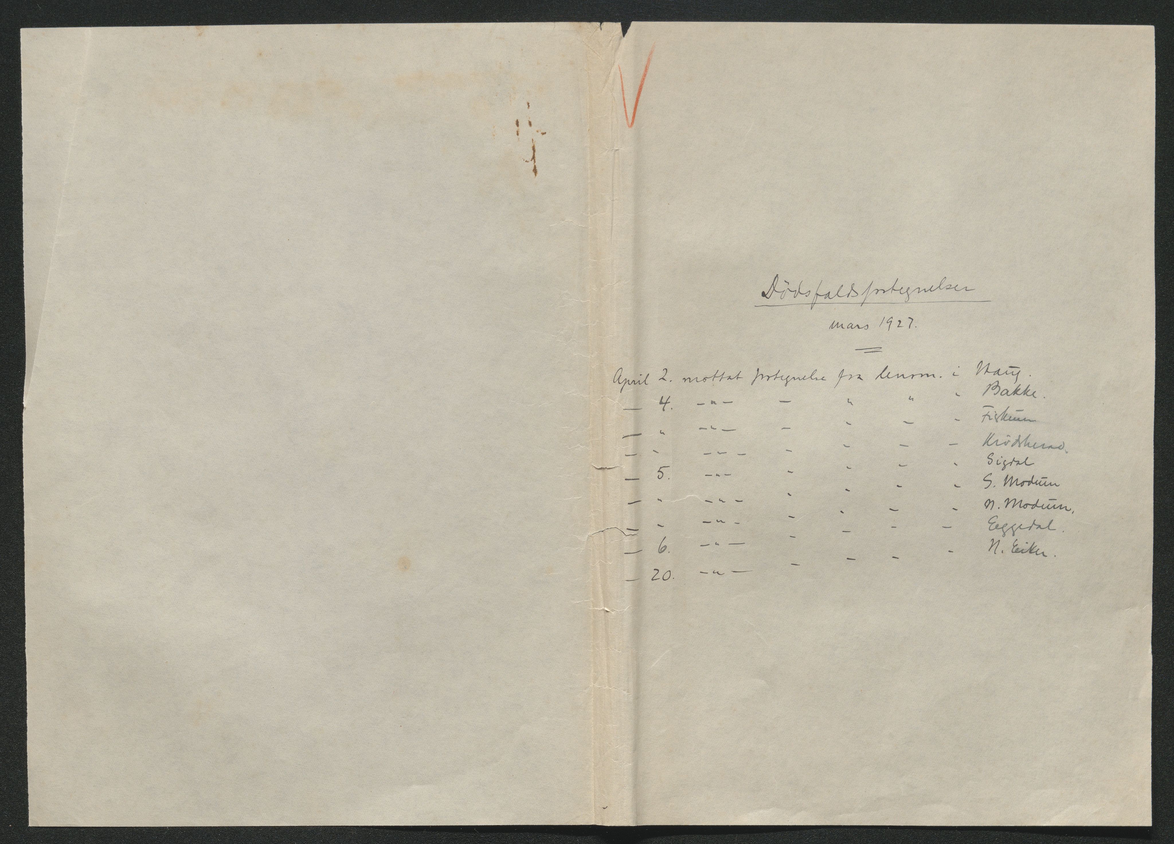 Eiker, Modum og Sigdal sorenskriveri, AV/SAKO-A-123/H/Ha/Hab/L0044: Dødsfallsmeldinger, 1926-1927, p. 654