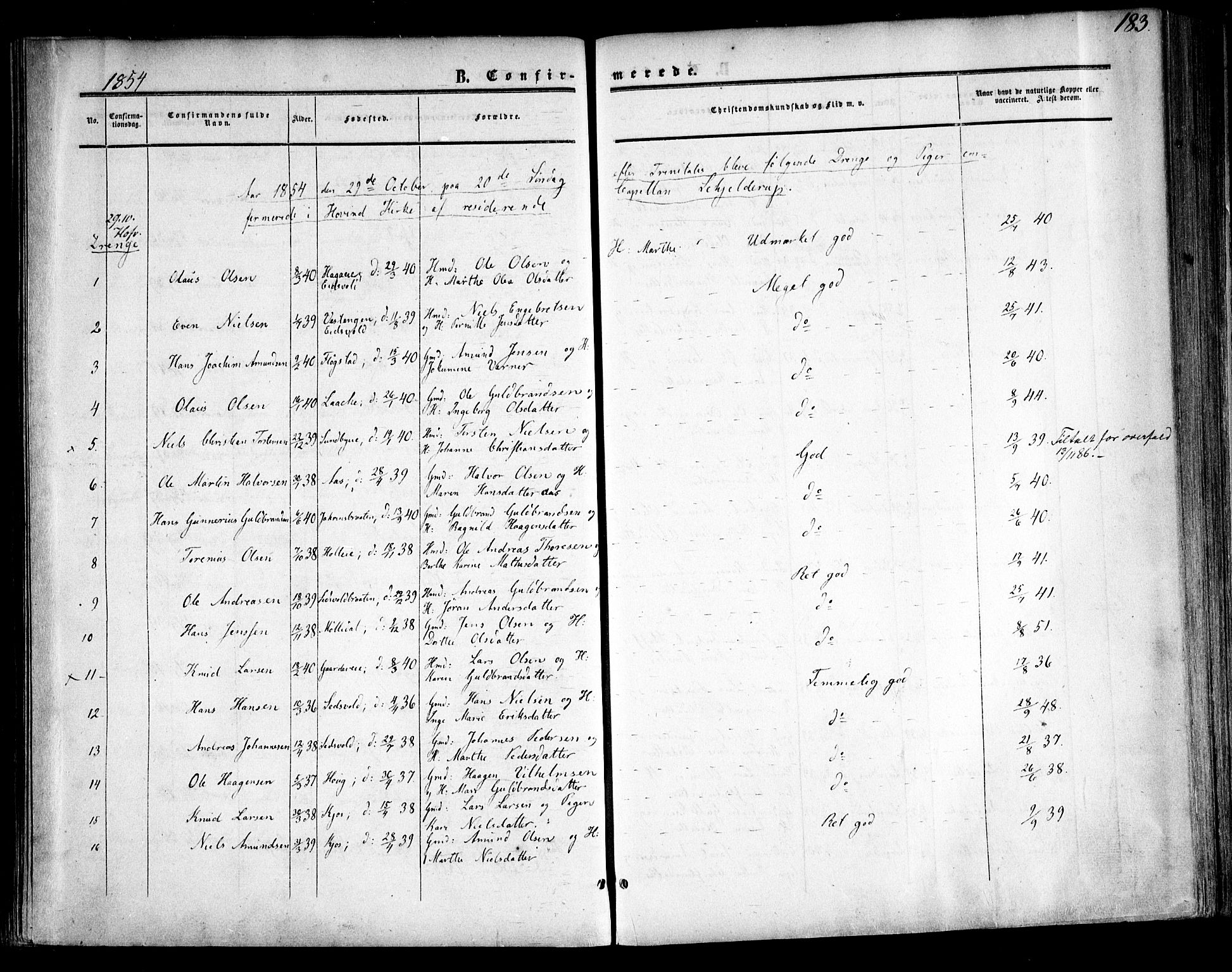 Ullensaker prestekontor Kirkebøker, SAO/A-10236a/F/Fa/L0015.a: Parish register (official) no. I 15A, 1851-1862, p. 183