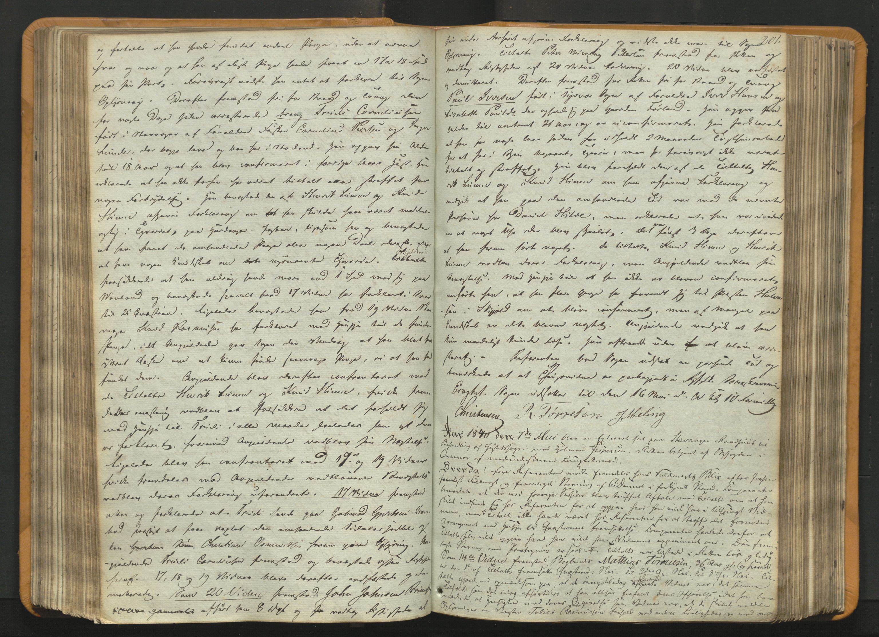 Stavanger byfogd, AV/SAST-A-101408/001/3/30/30BA/L0054: Bytingprotkoll, 1838-1843, p. 200b-201a