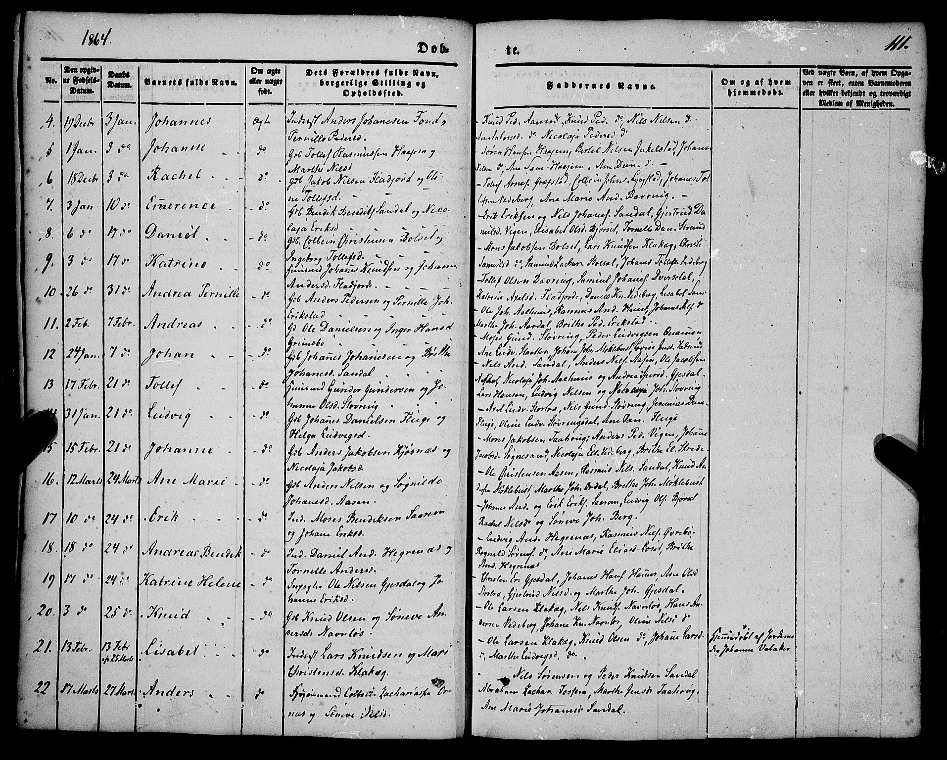 Jølster sokneprestembete, SAB/A-80701/H/Haa/Haaa/L0010: Parish register (official) no. A 10, 1847-1865, p. 111