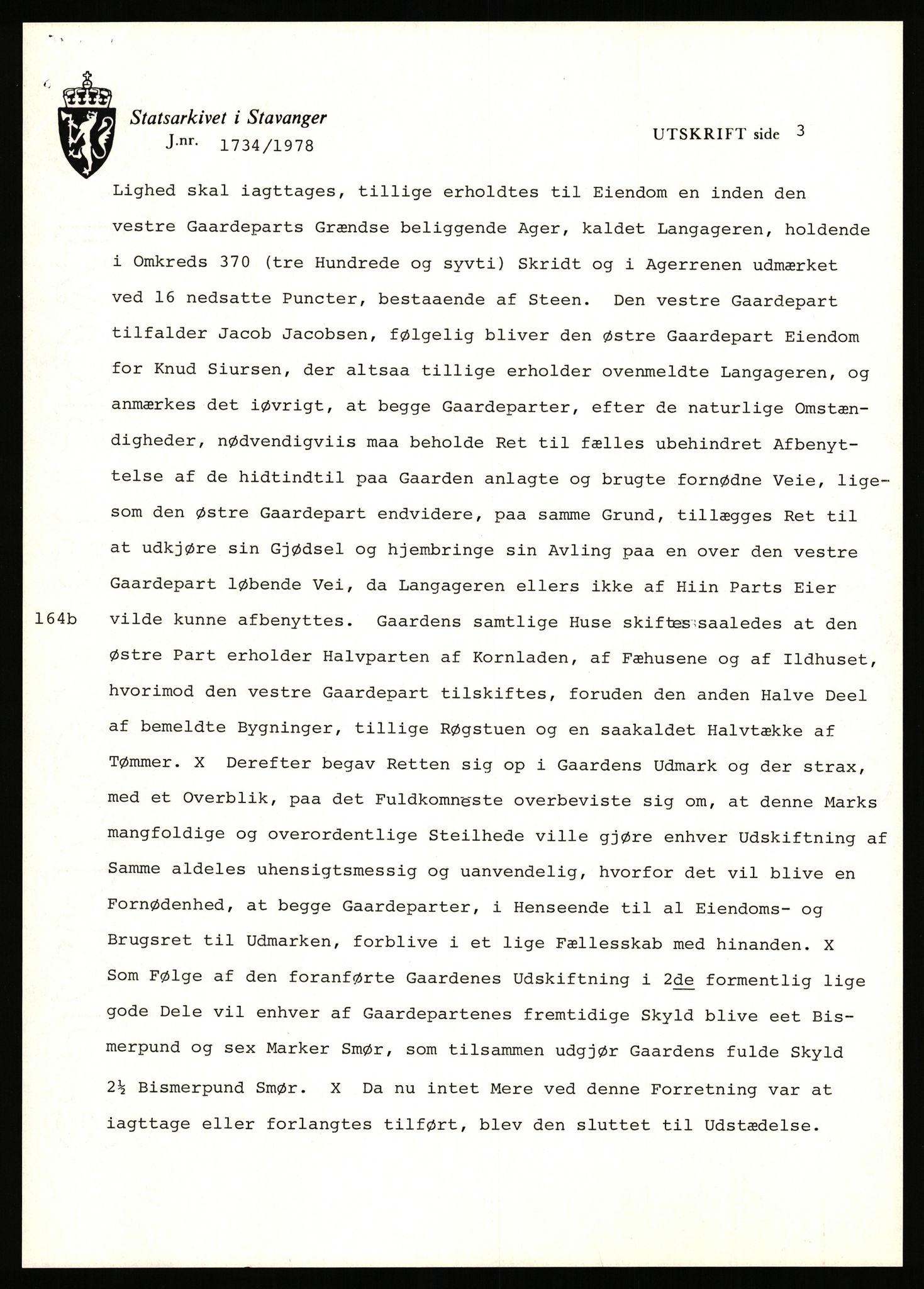 Statsarkivet i Stavanger, AV/SAST-A-101971/03/Y/Yj/L0045: Avskrifter sortert etter gårdsnavn: Jørmeland - Jåtten, 1750-1930, p. 26