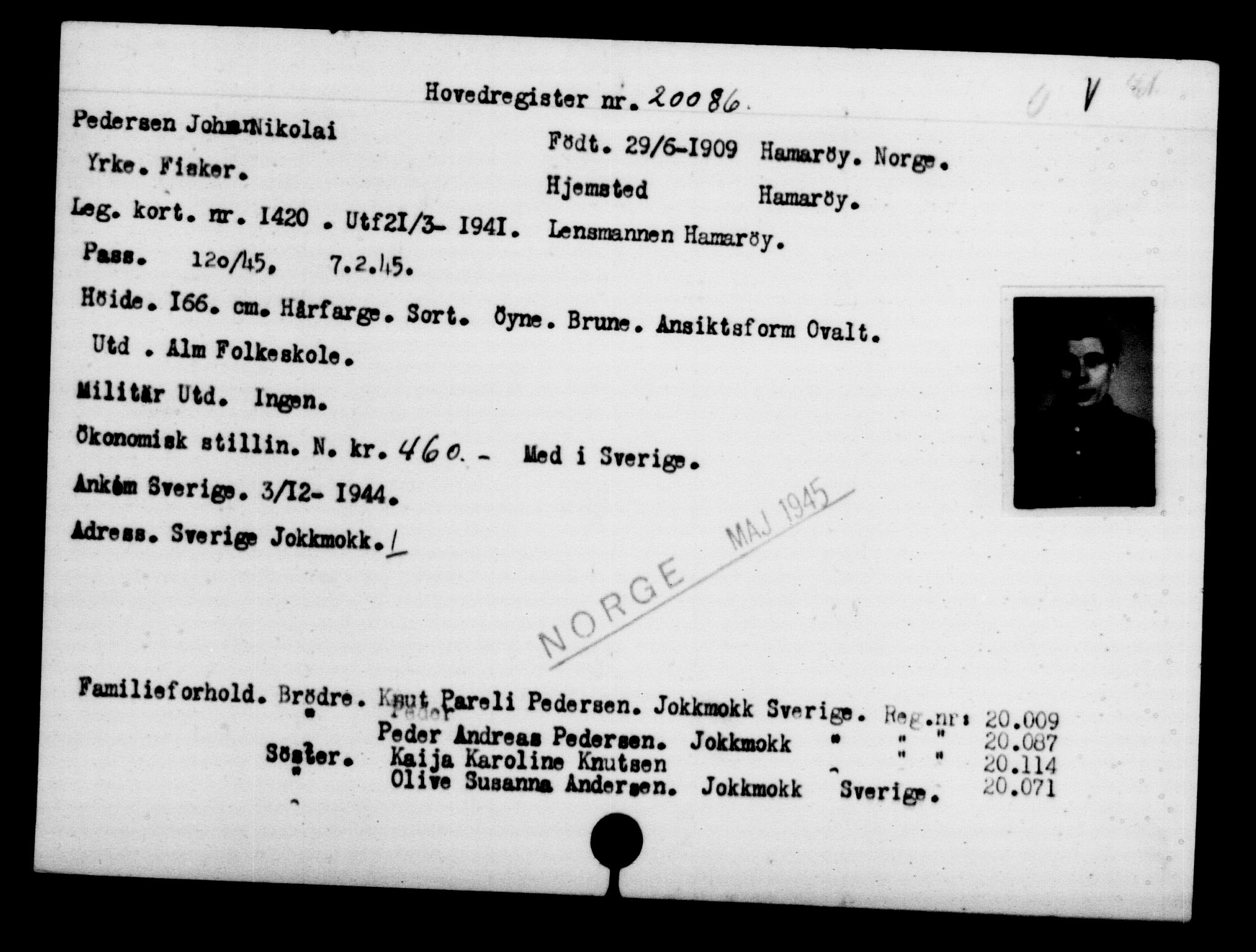 Den Kgl. Norske Legasjons Flyktningskontor, AV/RA-S-6753/V/Va/L0009: Kjesäterkartoteket.  Flyktningenr. 18502-22048, 1940-1945, p. 1752