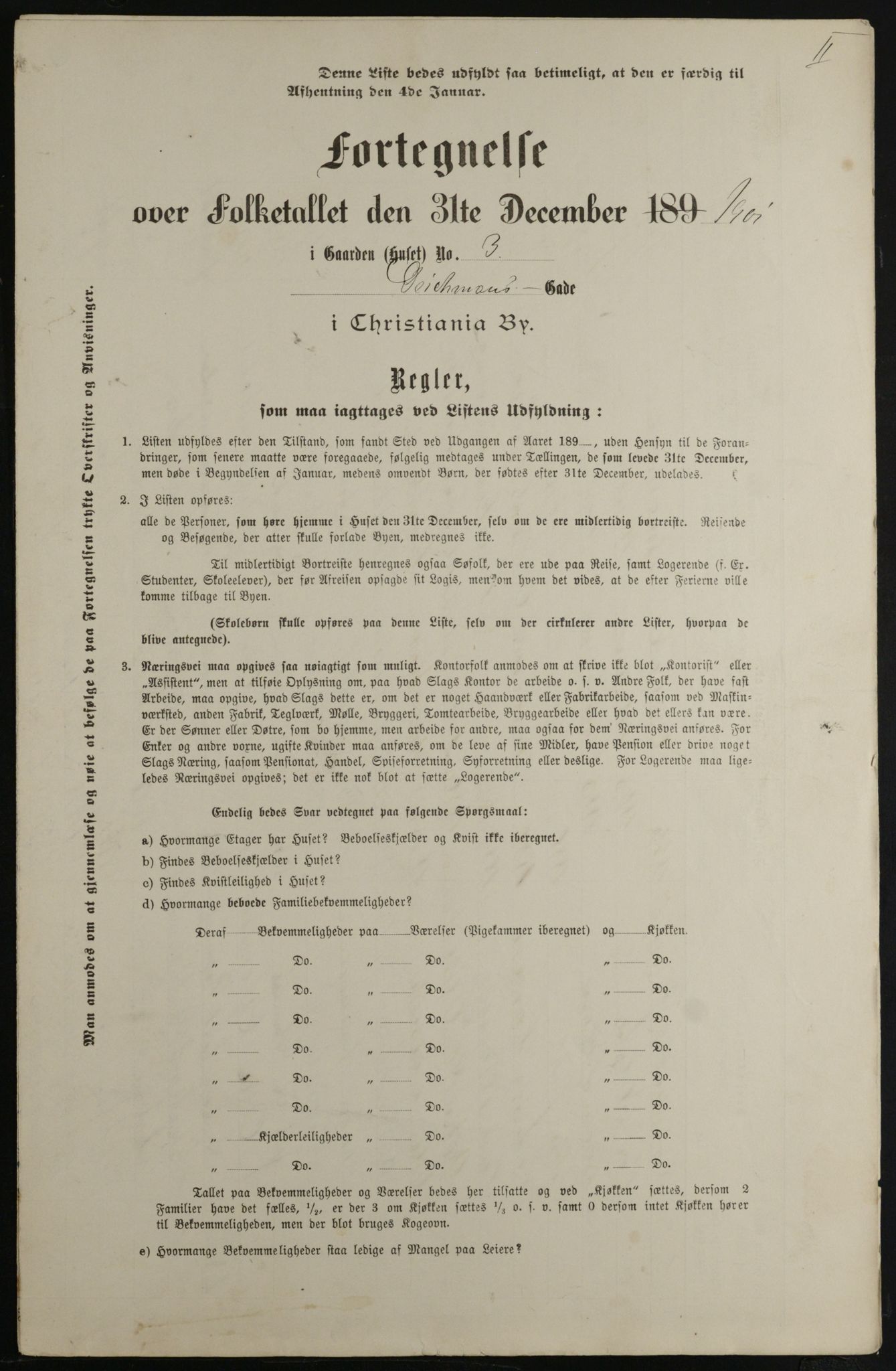 OBA, Municipal Census 1901 for Kristiania, 1901, p. 2507