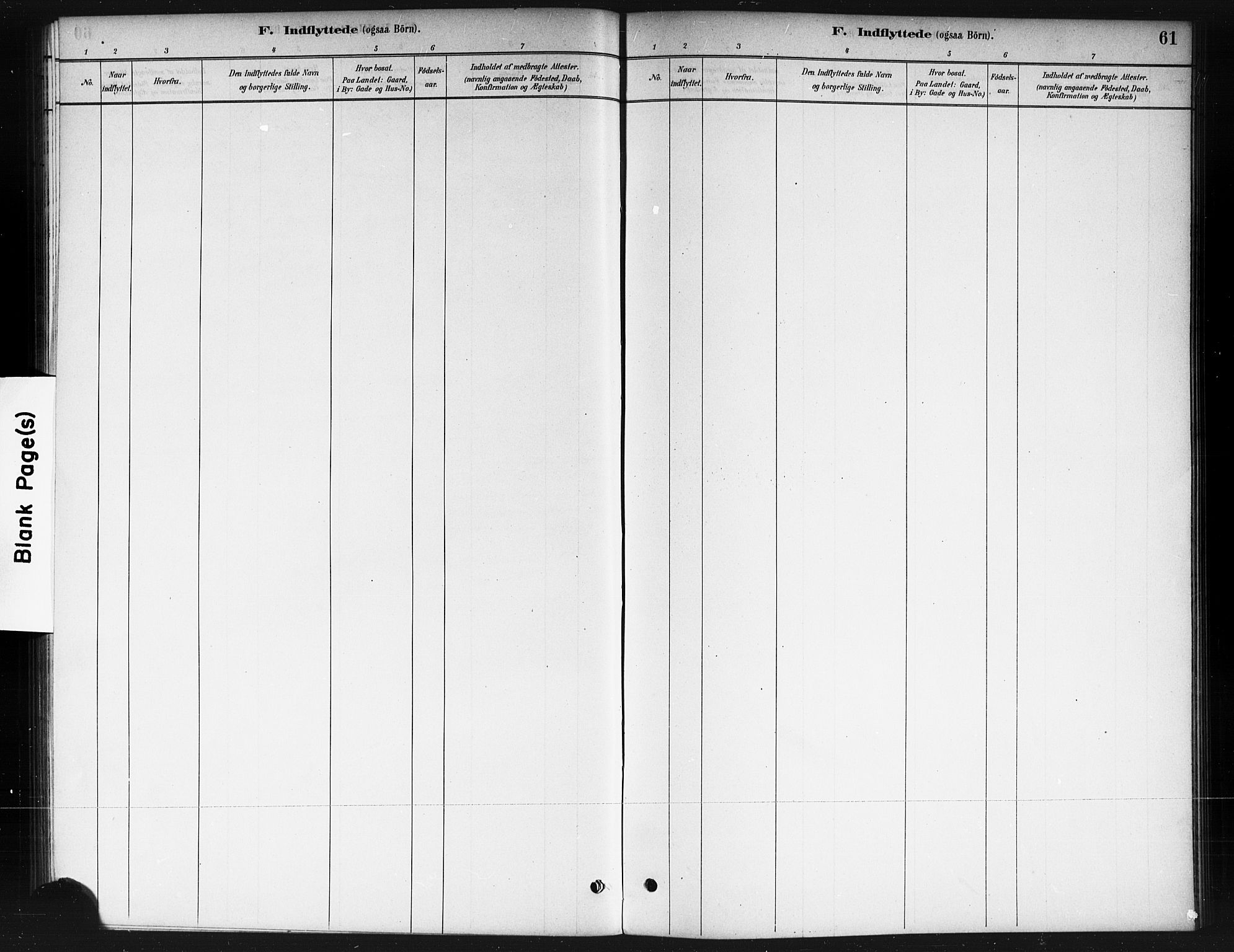 Ås prestekontor Kirkebøker, AV/SAO-A-10894/F/Fc/L0001: Parish register (official) no. III 1, 1881-1891, p. 61