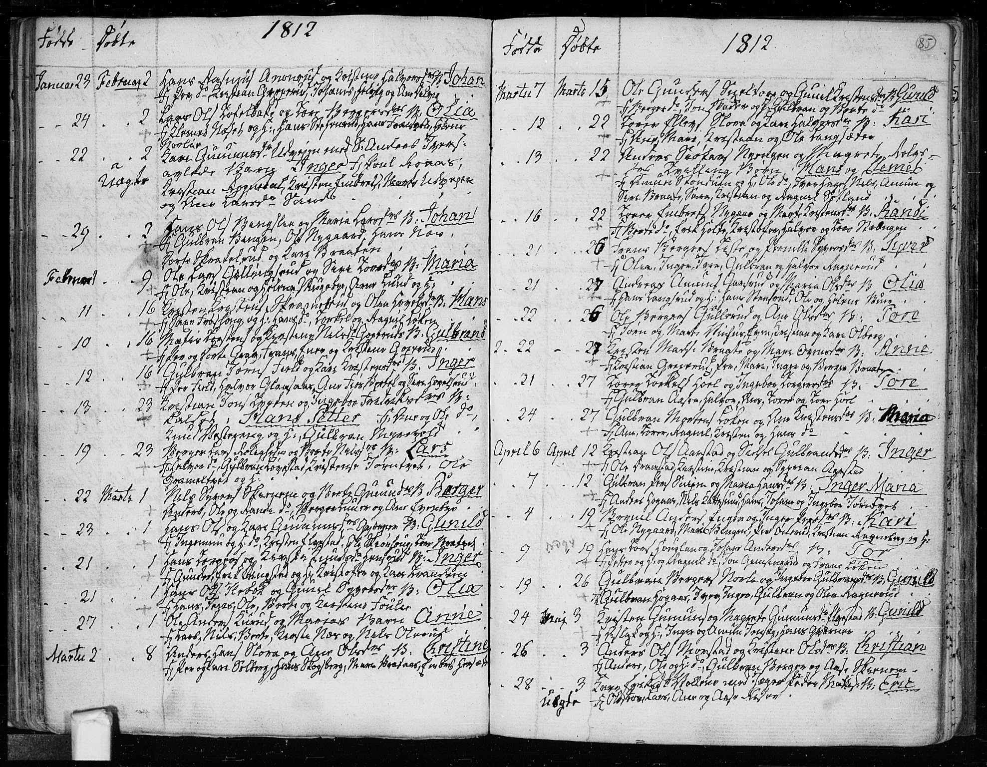 Trøgstad prestekontor Kirkebøker, SAO/A-10925/F/Fa/L0005: Parish register (official) no. I 5, 1784-1814, p. 85