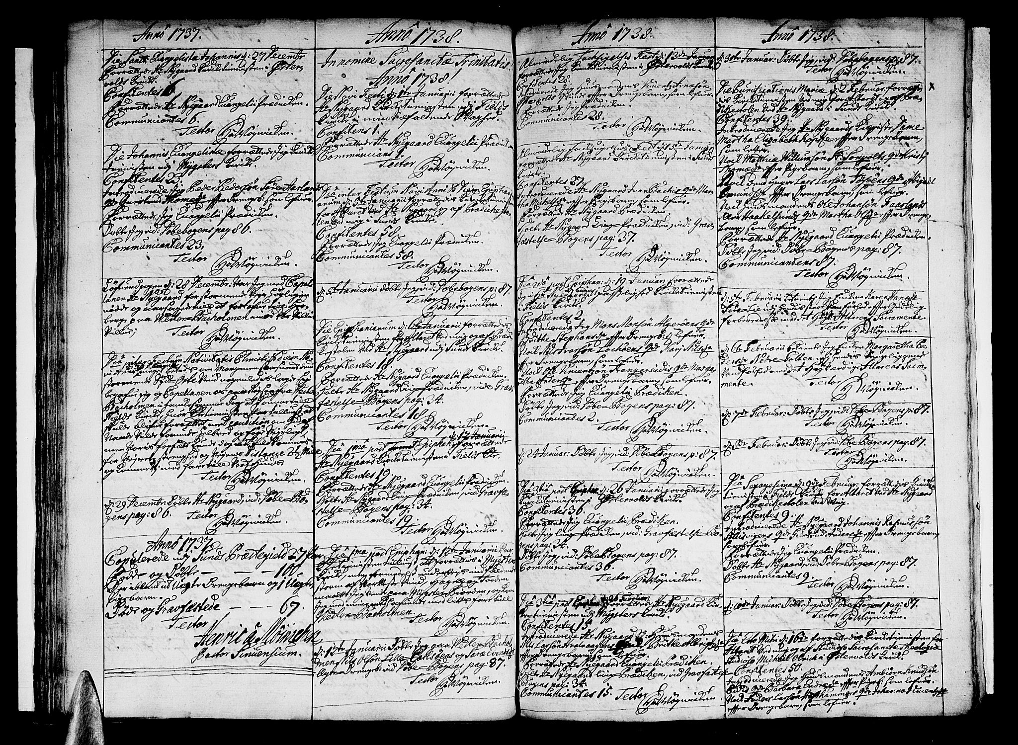Sund sokneprestembete, AV/SAB-A-99930: Parish register (official) no. A 1, 1729-1740