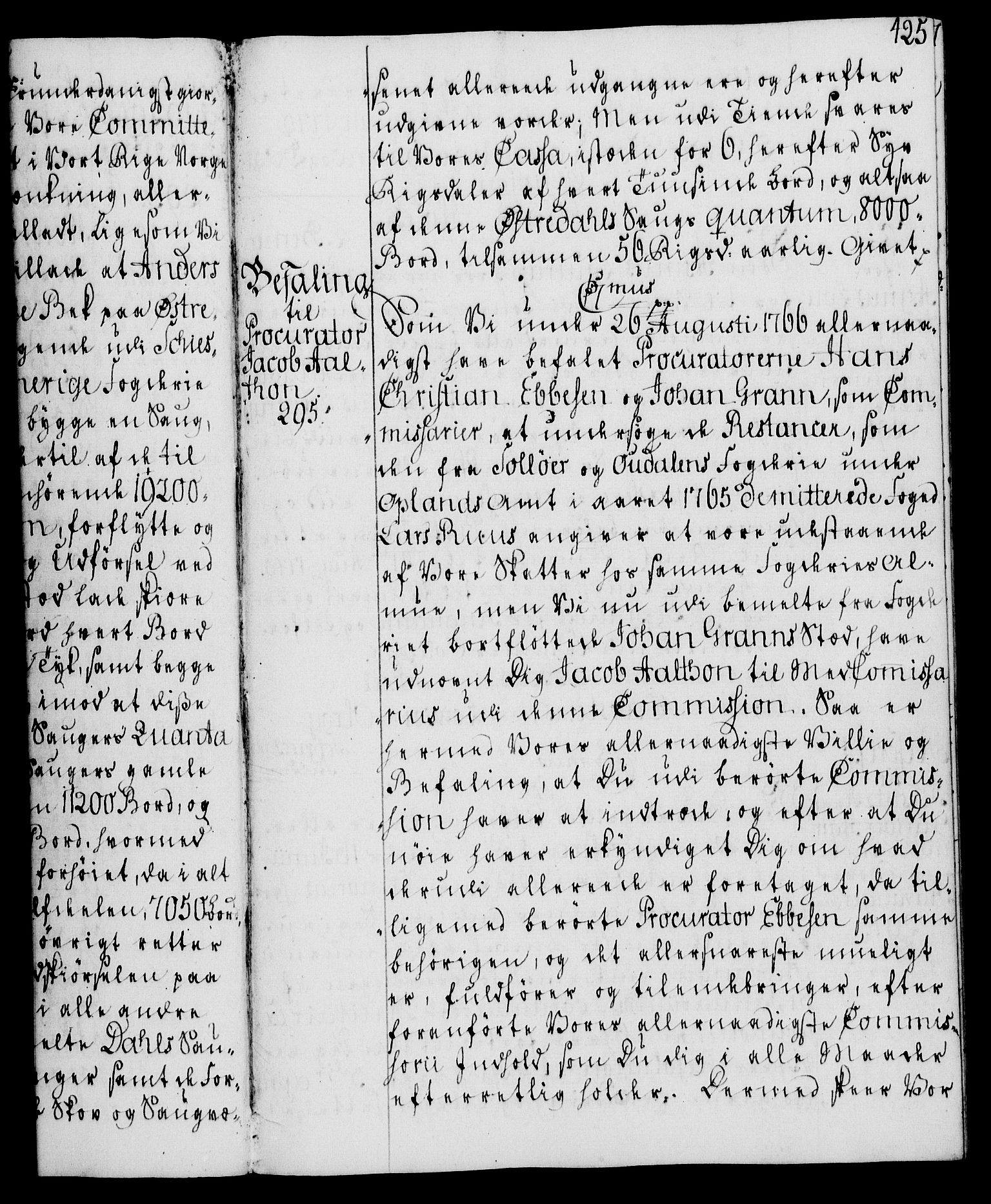 Rentekammeret, Kammerkanselliet, AV/RA-EA-3111/G/Gg/Gga/L0008: Norsk ekspedisjonsprotokoll med register (merket RK 53.8), 1768-1771, p. 425