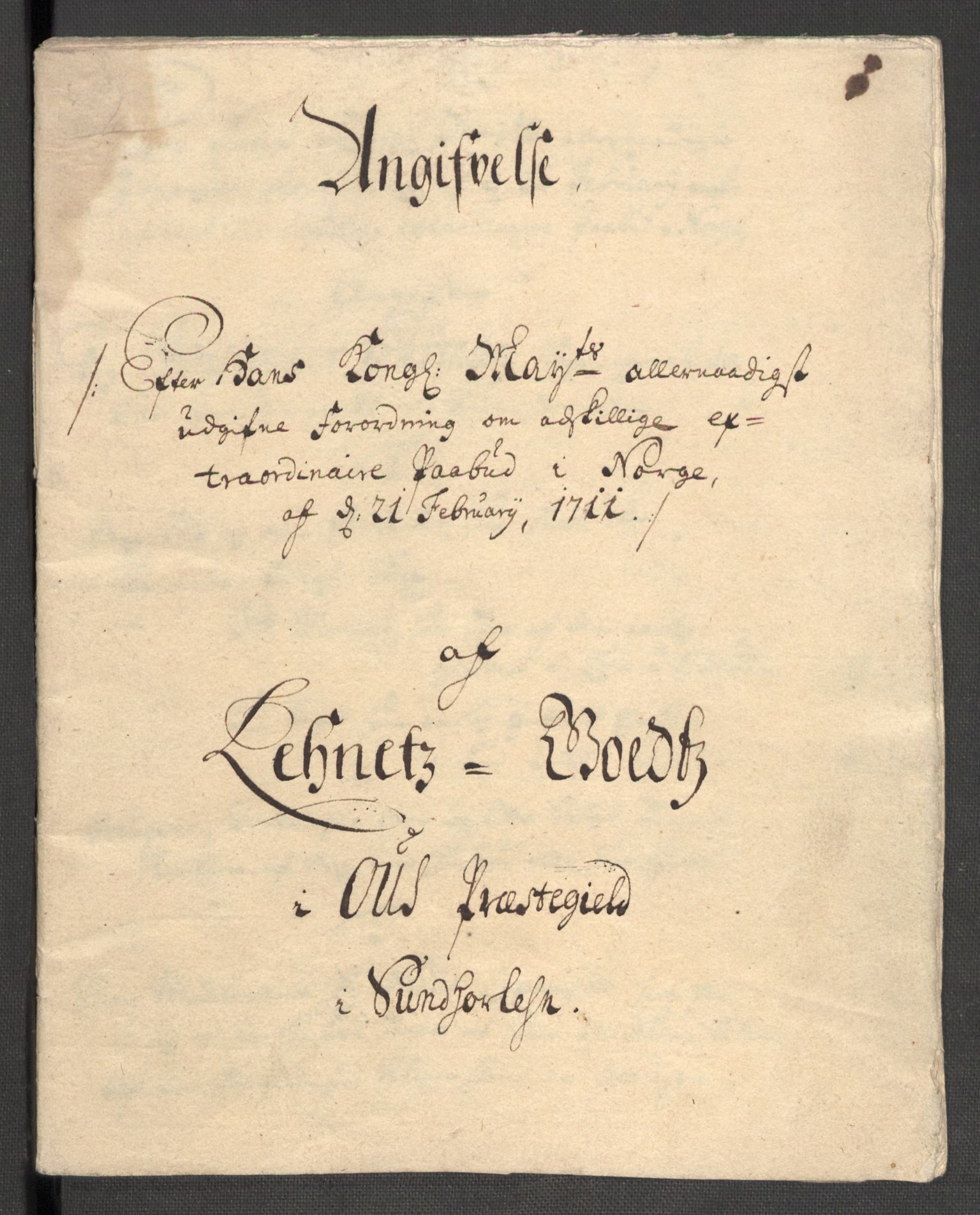 Rentekammeret inntil 1814, Reviderte regnskaper, Fogderegnskap, AV/RA-EA-4092/R48/L2987: Fogderegnskap Sunnhordland og Hardanger, 1711, p. 560