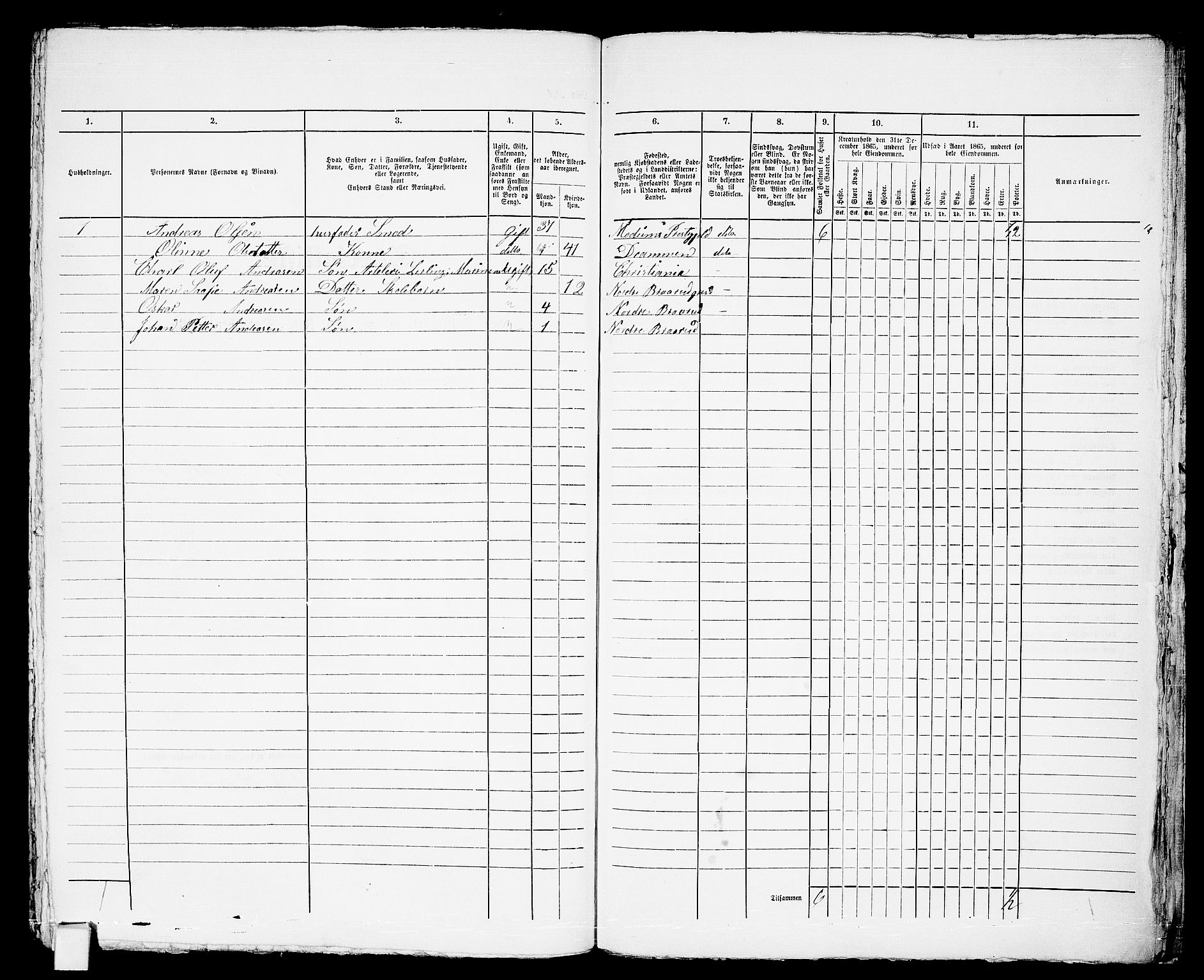 RA, 1865 census for Horten, 1865, p. 392