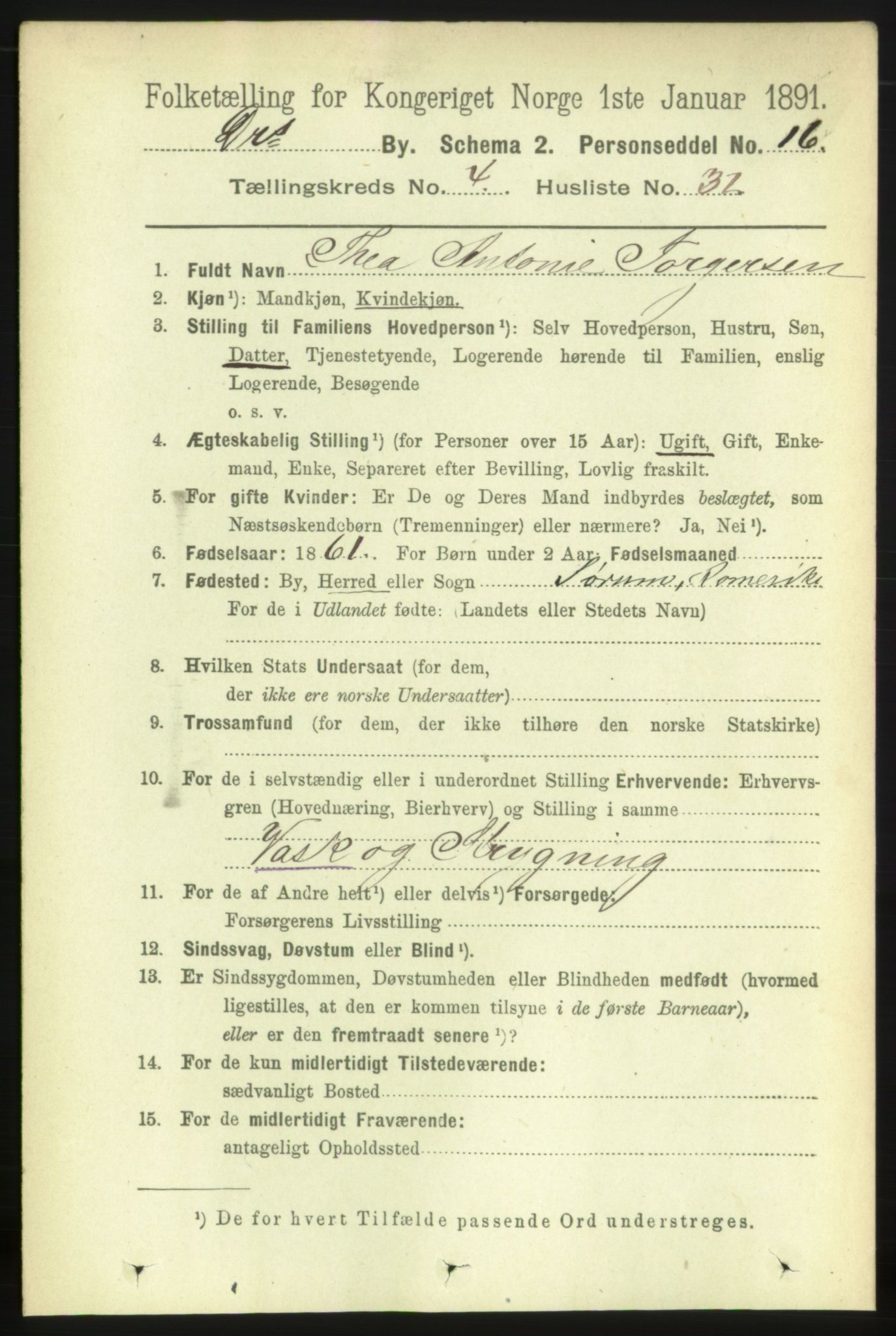 RA, 1891 census for 0602 Drammen, 1891, p. 5676