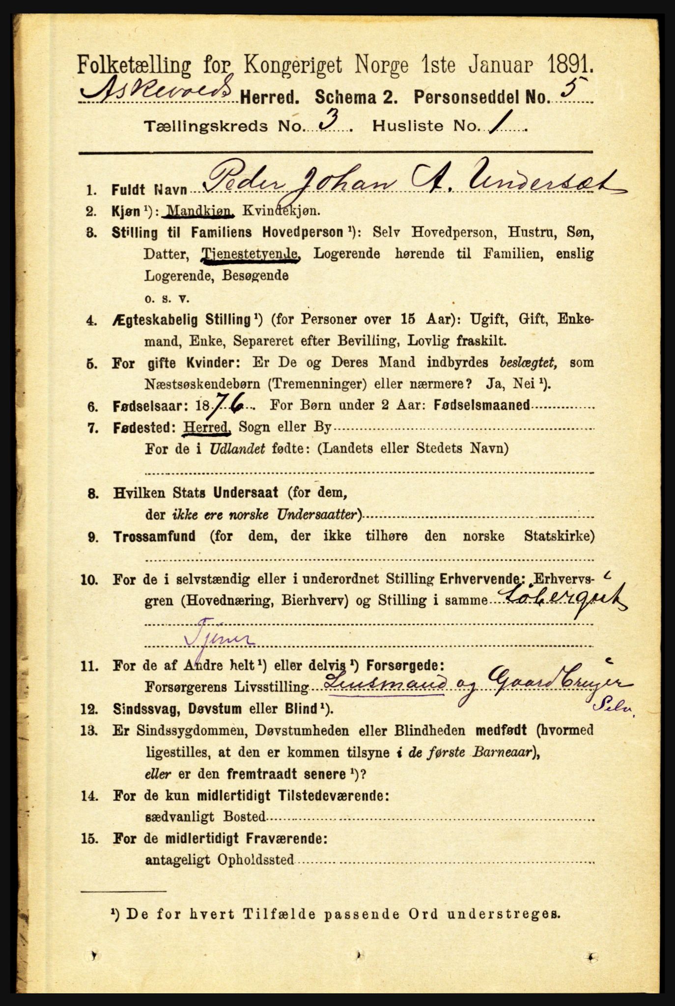 RA, 1891 census for 1428 Askvoll, 1891, p. 789