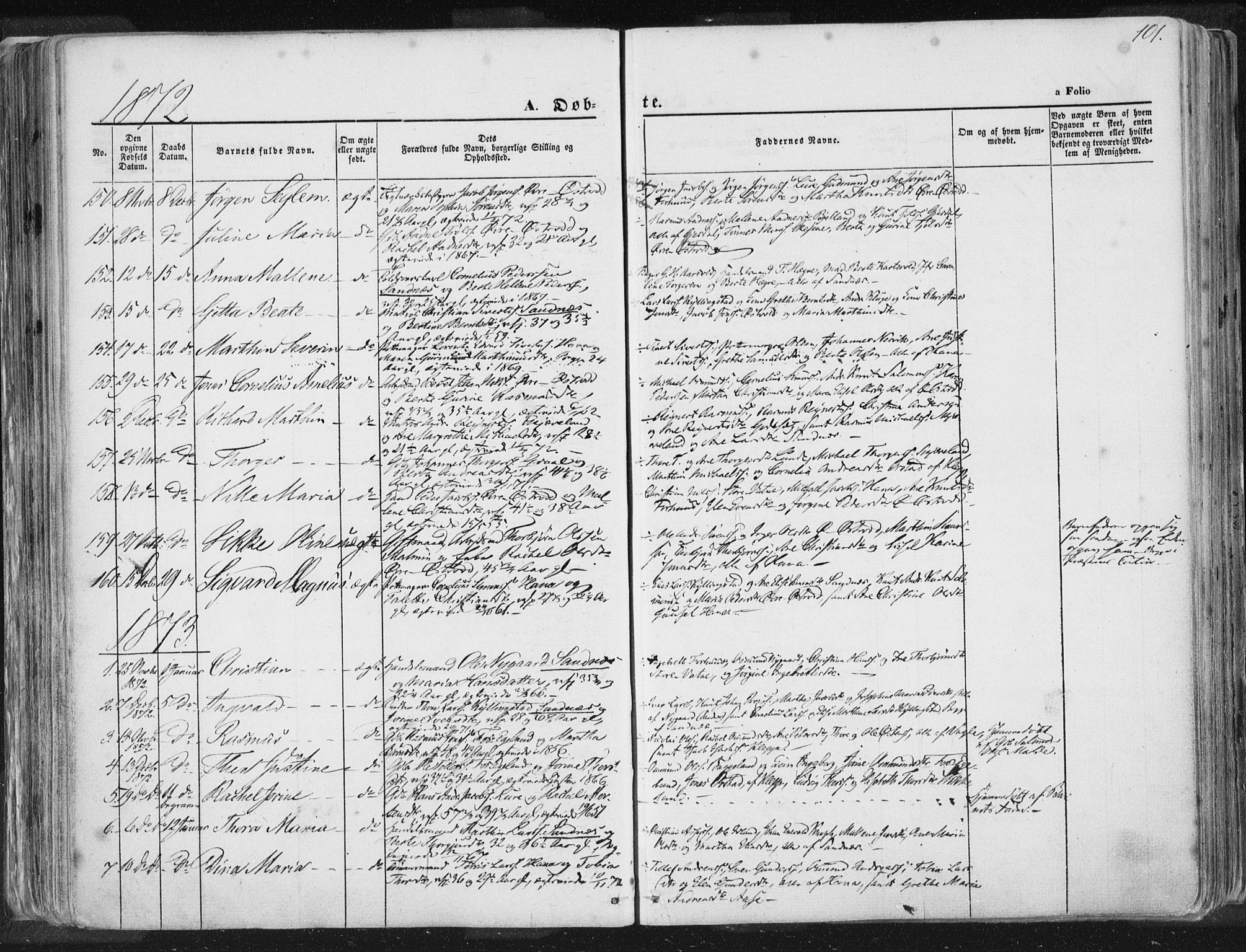 Høyland sokneprestkontor, AV/SAST-A-101799/001/30BA/L0010: Parish register (official) no. A 9.1, 1857-1877, p. 101