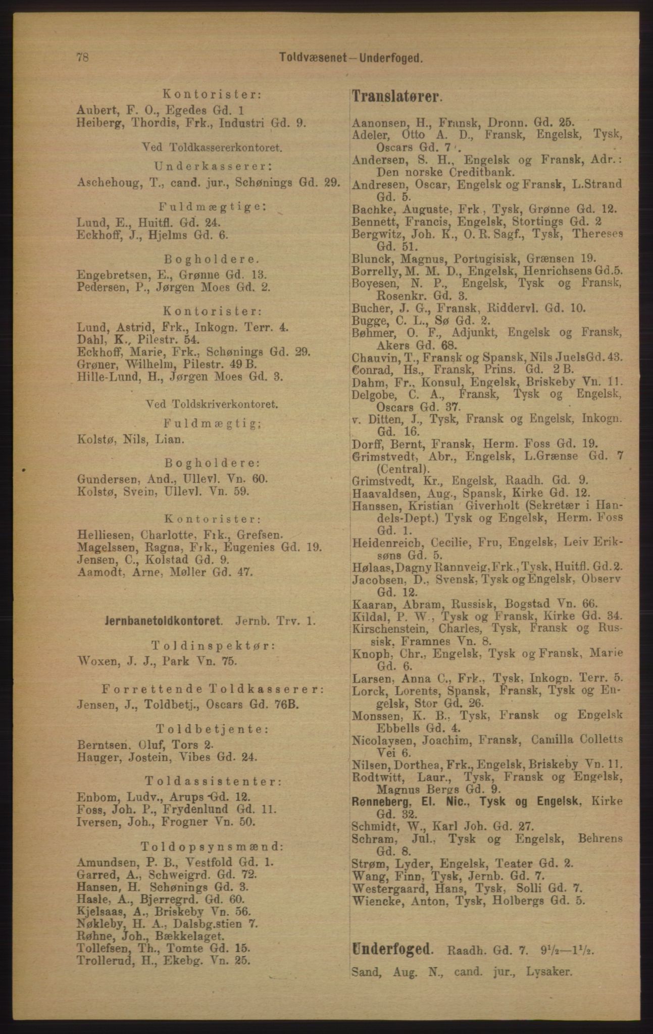 Kristiania/Oslo adressebok, PUBL/-, 1906, p. 78