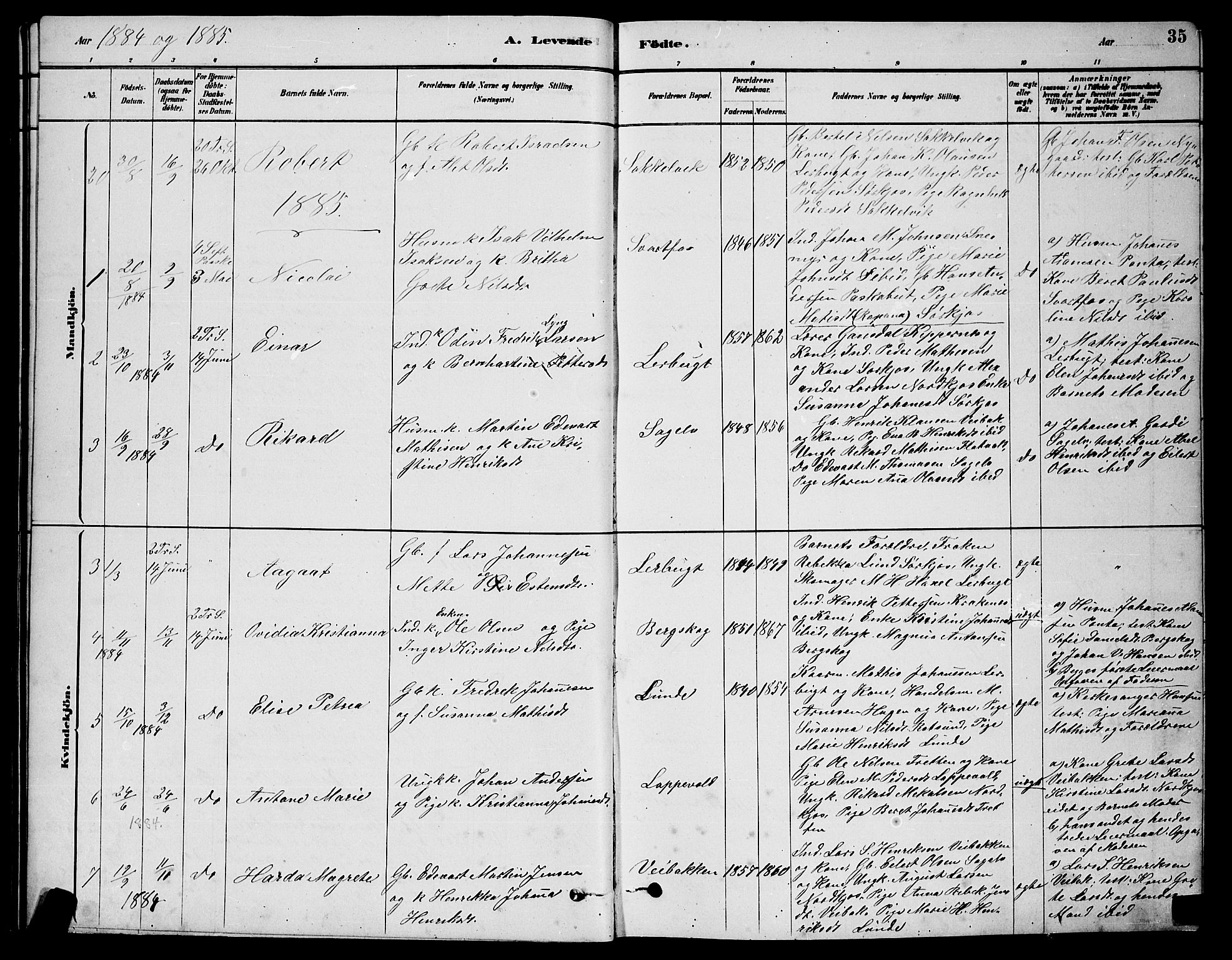 Skjervøy sokneprestkontor, SATØ/S-1300/H/Ha/Hab/L0020klokker: Parish register (copy) no. 20, 1878-1892, p. 35