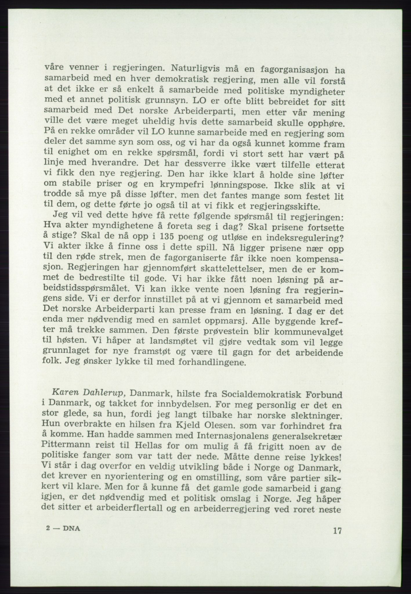 Det norske Arbeiderparti - publikasjoner, AAB/-/-/-: Protokoll over forhandlingene på det 41. ordinære landsmøte 21.-23. mai 1967 i Oslo, 1967, p. 17