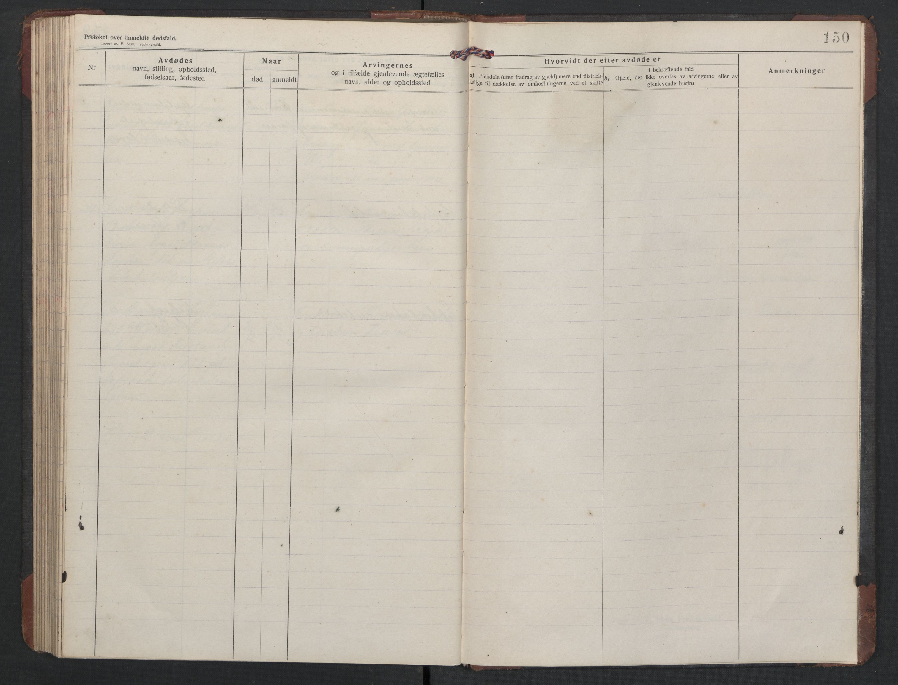 Lier lensmannskontor, AV/SAKO-A-507/H/Ha/L0002/0003: Dødsfallsprotokoll  / Dødsfallsprotokoll 4, 1917-1921, p. 150