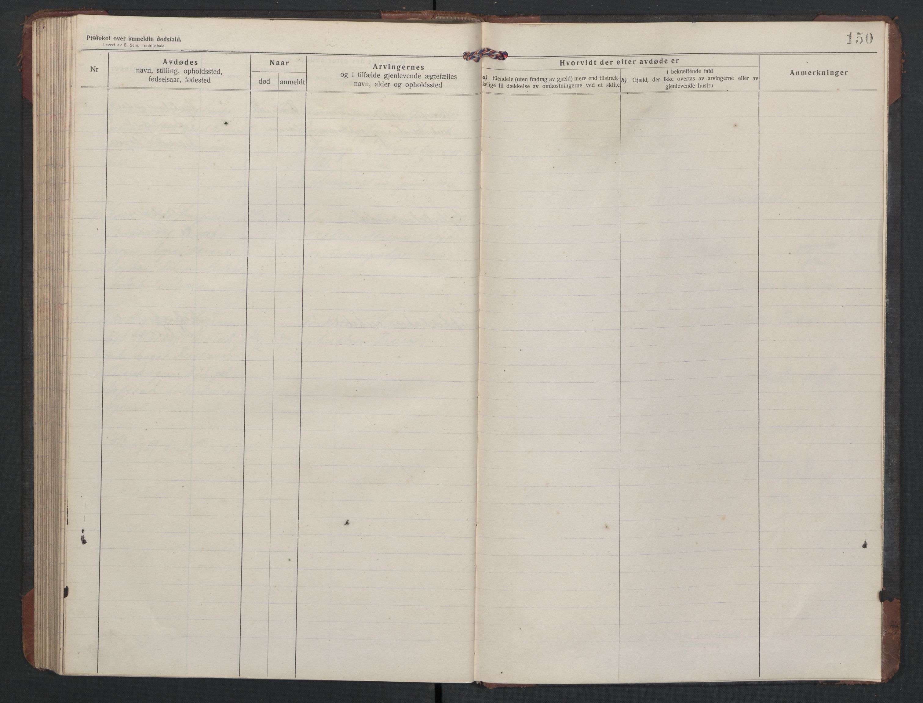 Lier lensmannskontor, SAKO/A-507/H/Ha/L0002/0003: Dødsfallsprotokoll  / Dødsfallsprotokoll 4, 1917-1921, p. 150