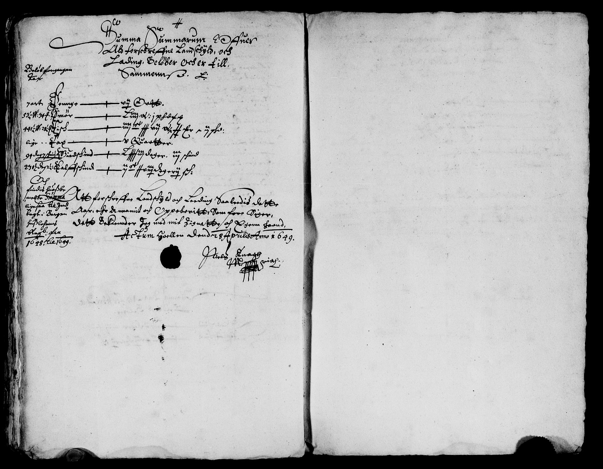 Rentekammeret inntil 1814, Reviderte regnskaper, Lensregnskaper, AV/RA-EA-5023/R/Rb/Rbt/L0111: Bergenhus len, 1648-1649