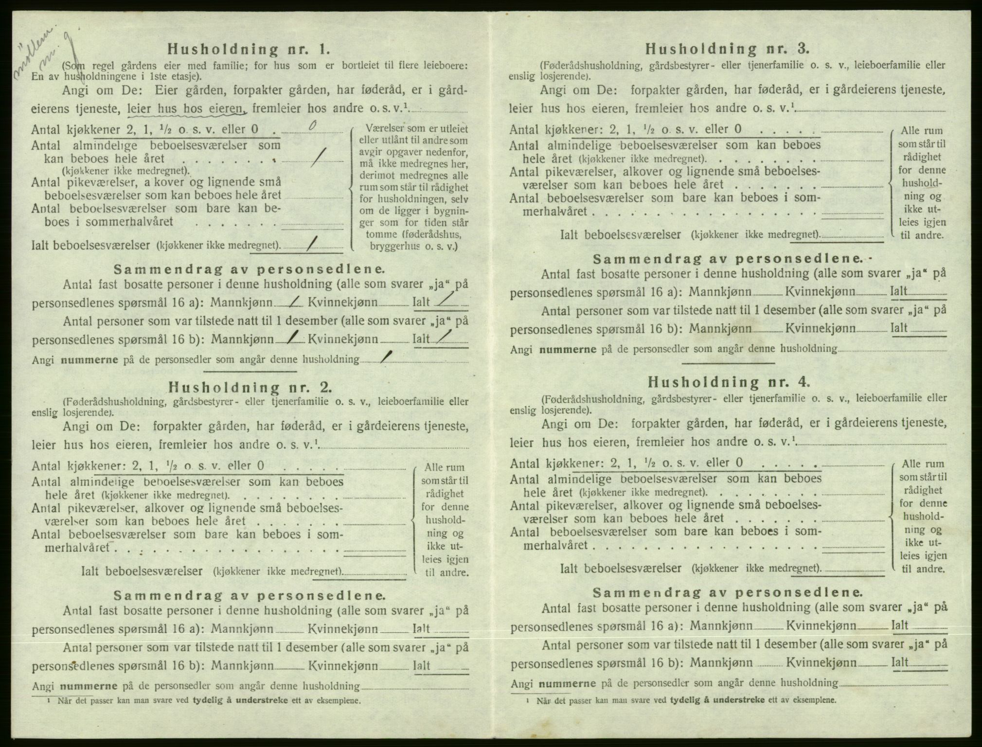 SAB, 1920 census for Voss, 1920, p. 848