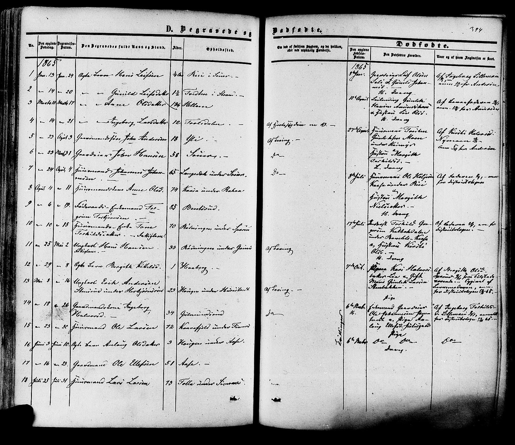 Heddal kirkebøker, SAKO/A-268/F/Fa/L0007: Parish register (official) no. I 7, 1855-1877, p. 394