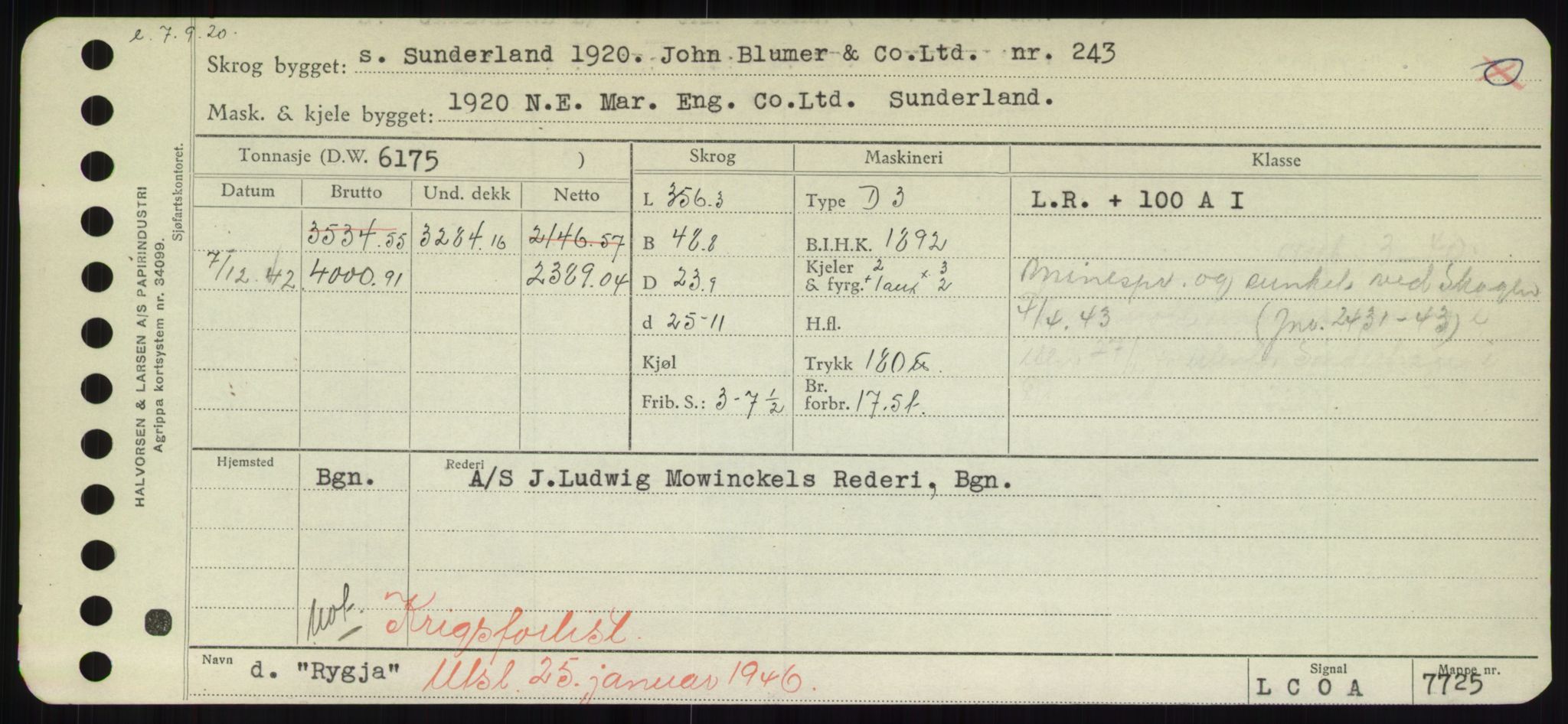 Sjøfartsdirektoratet med forløpere, Skipsmålingen, AV/RA-S-1627/H/Hd/L0031: Fartøy, Rju-Sam, p. 383