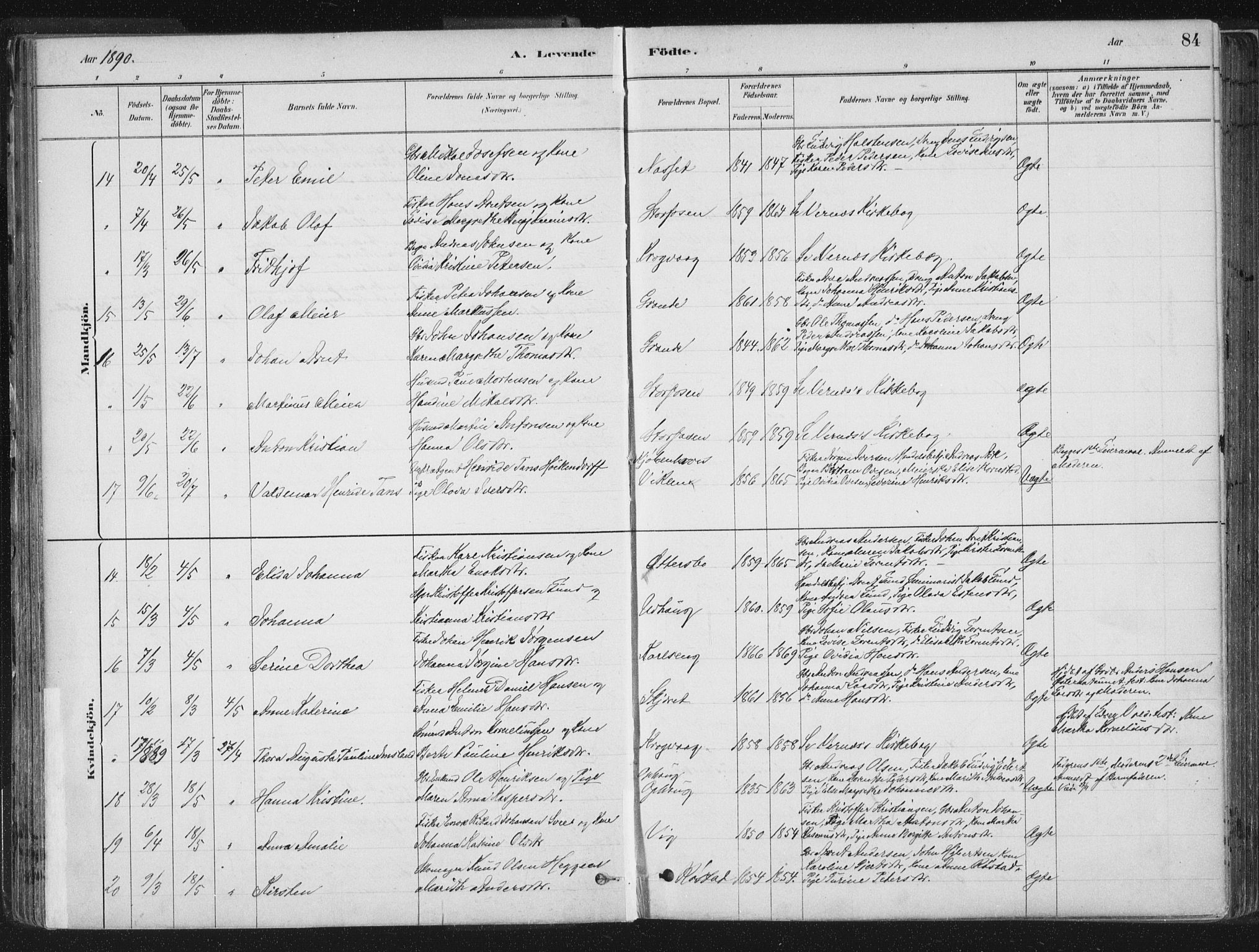 Ministerialprotokoller, klokkerbøker og fødselsregistre - Sør-Trøndelag, AV/SAT-A-1456/659/L0739: Parish register (official) no. 659A09, 1879-1893, p. 84