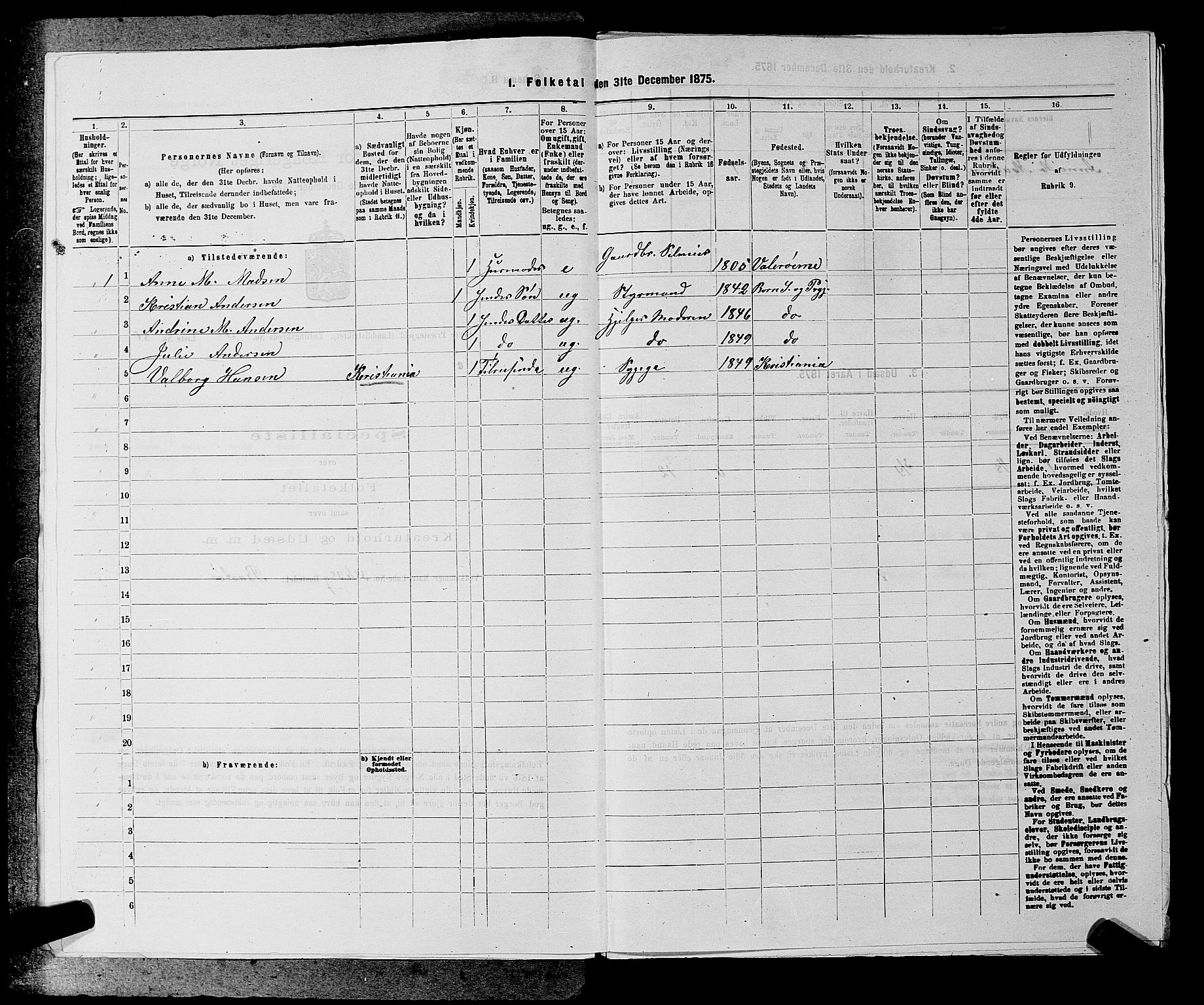 SAKO, 1875 census for 0717L Borre/Borre og Nykirke, 1875, p. 1003