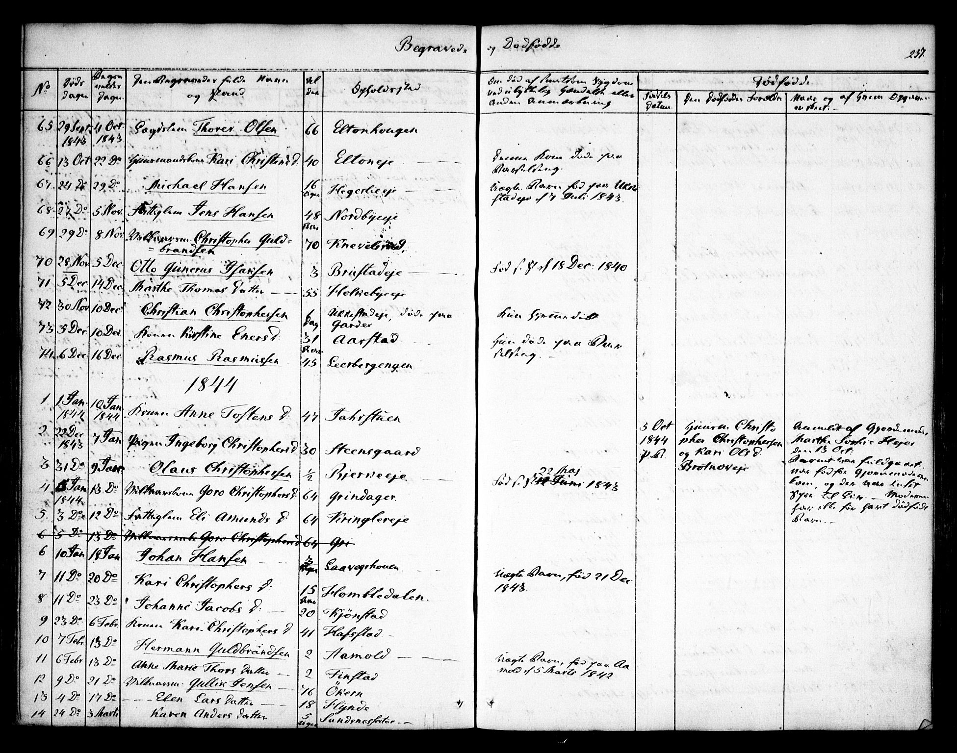 Nannestad prestekontor Kirkebøker, SAO/A-10414a/F/Fa/L0010: Parish register (official) no. I 10, 1840-1850, p. 237