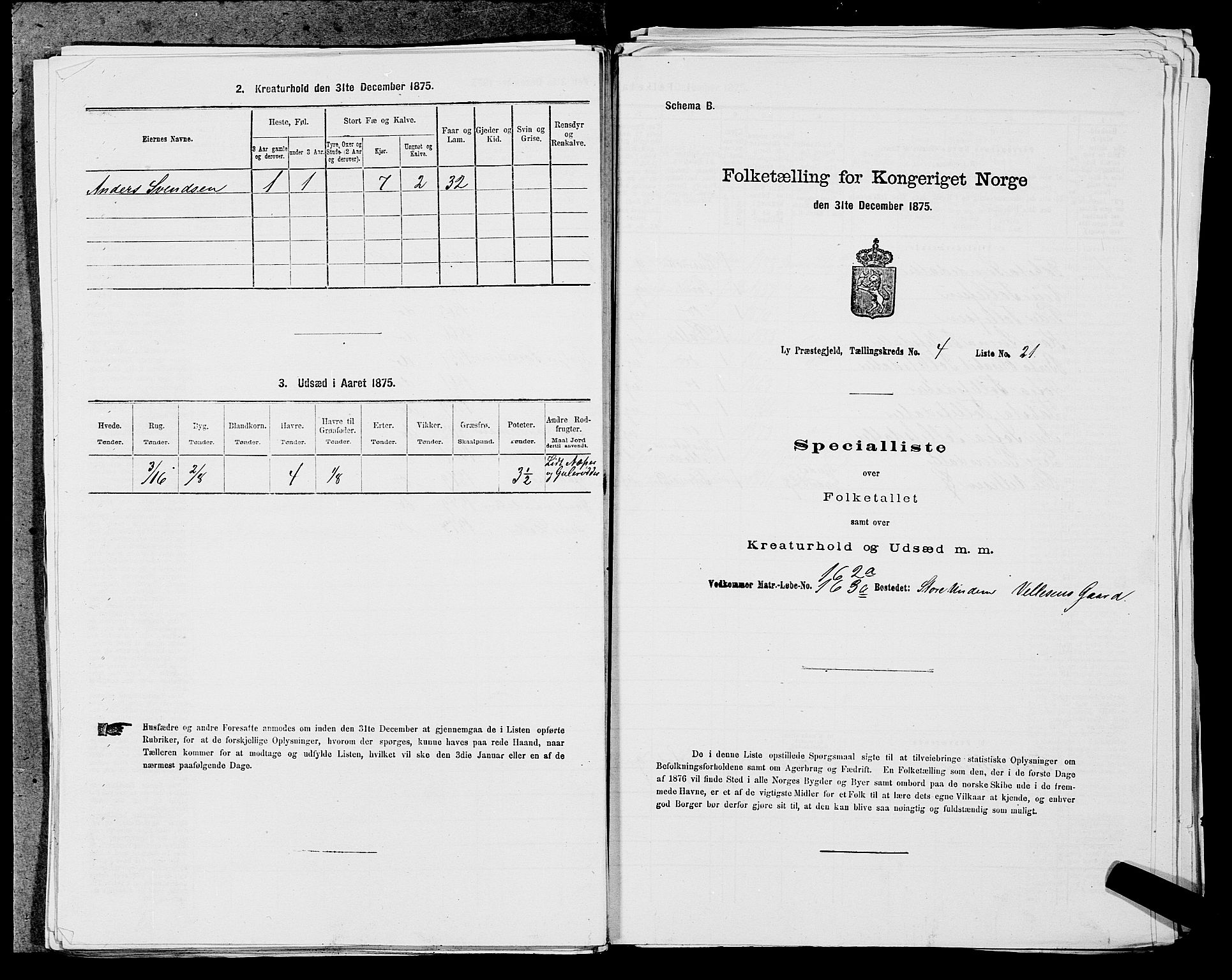 SAST, 1875 census for 1121P Lye, 1875, p. 513