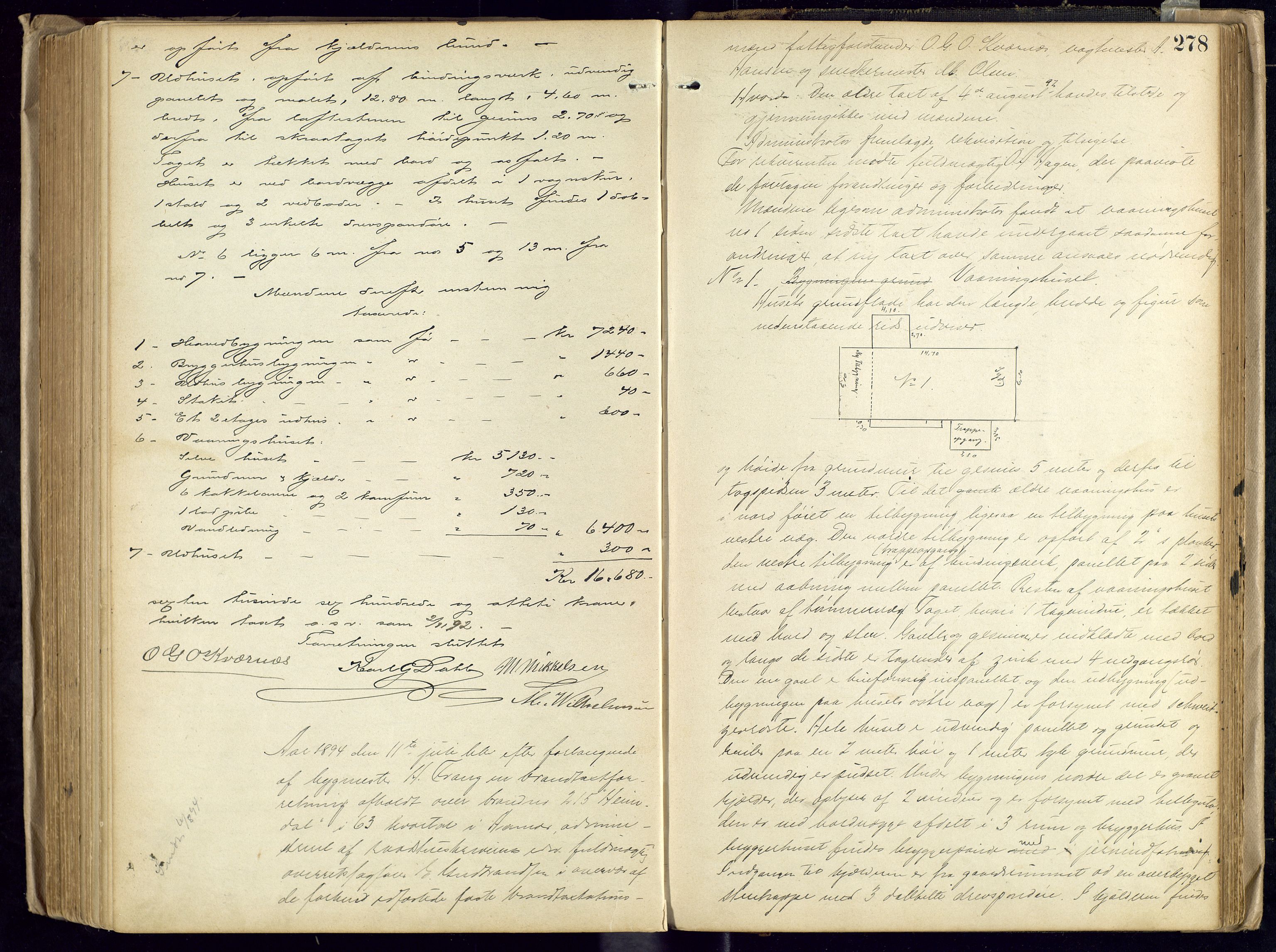 Norges Brannkasse, Hamar, AV/SAH-NBRANH-006/F/Fa/L0003: Branntakstprotokoll, 1886-1897, p. 277b-278a