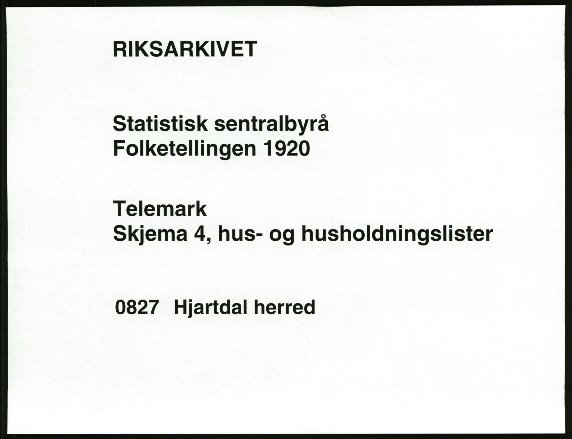 SAKO, 1920 census for Hjartdal, 1920, p. 29