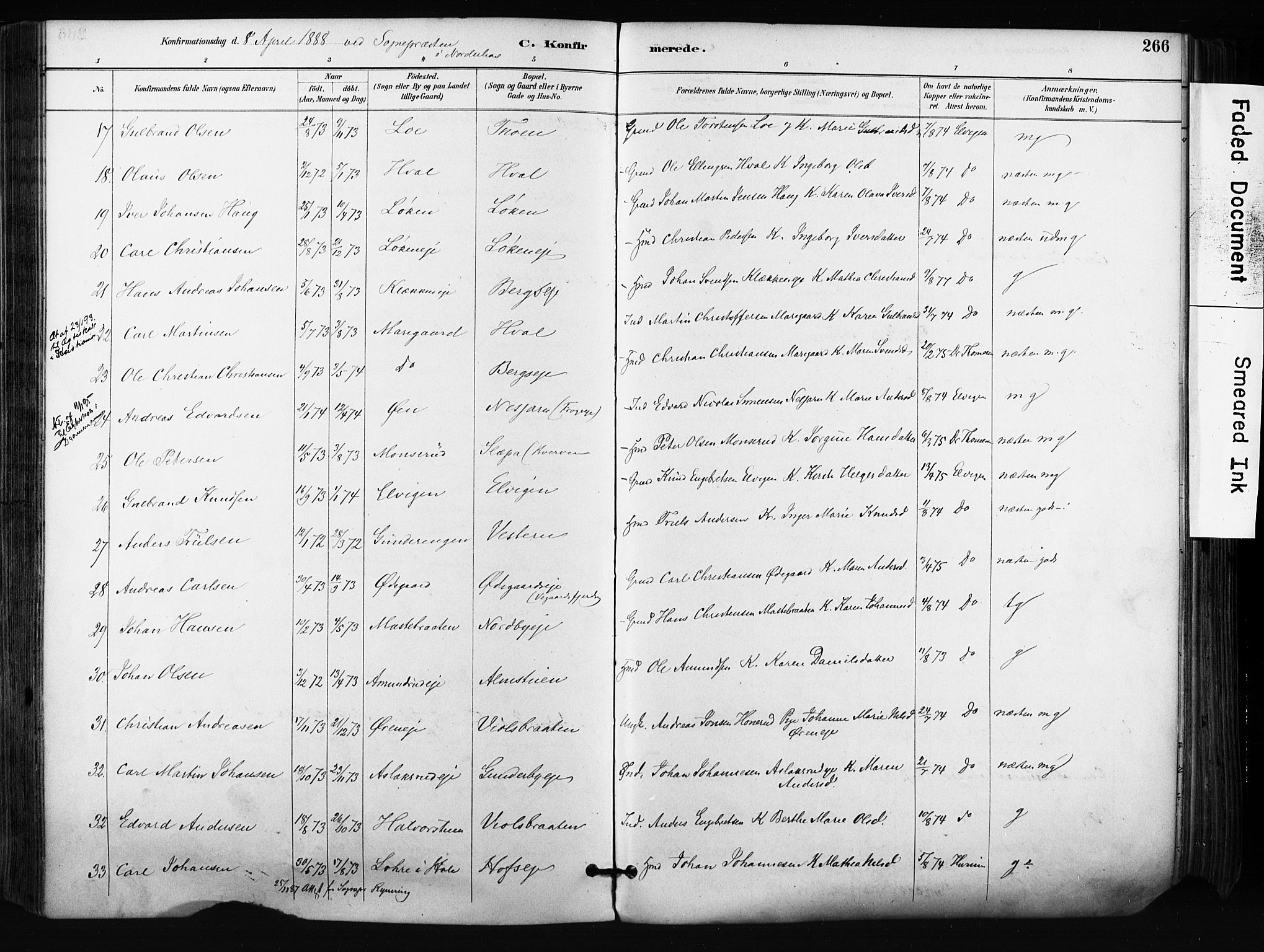 Norderhov kirkebøker, AV/SAKO-A-237/F/Fa/L0016: Parish register (official) no. 16, 1885-1902, p. 266