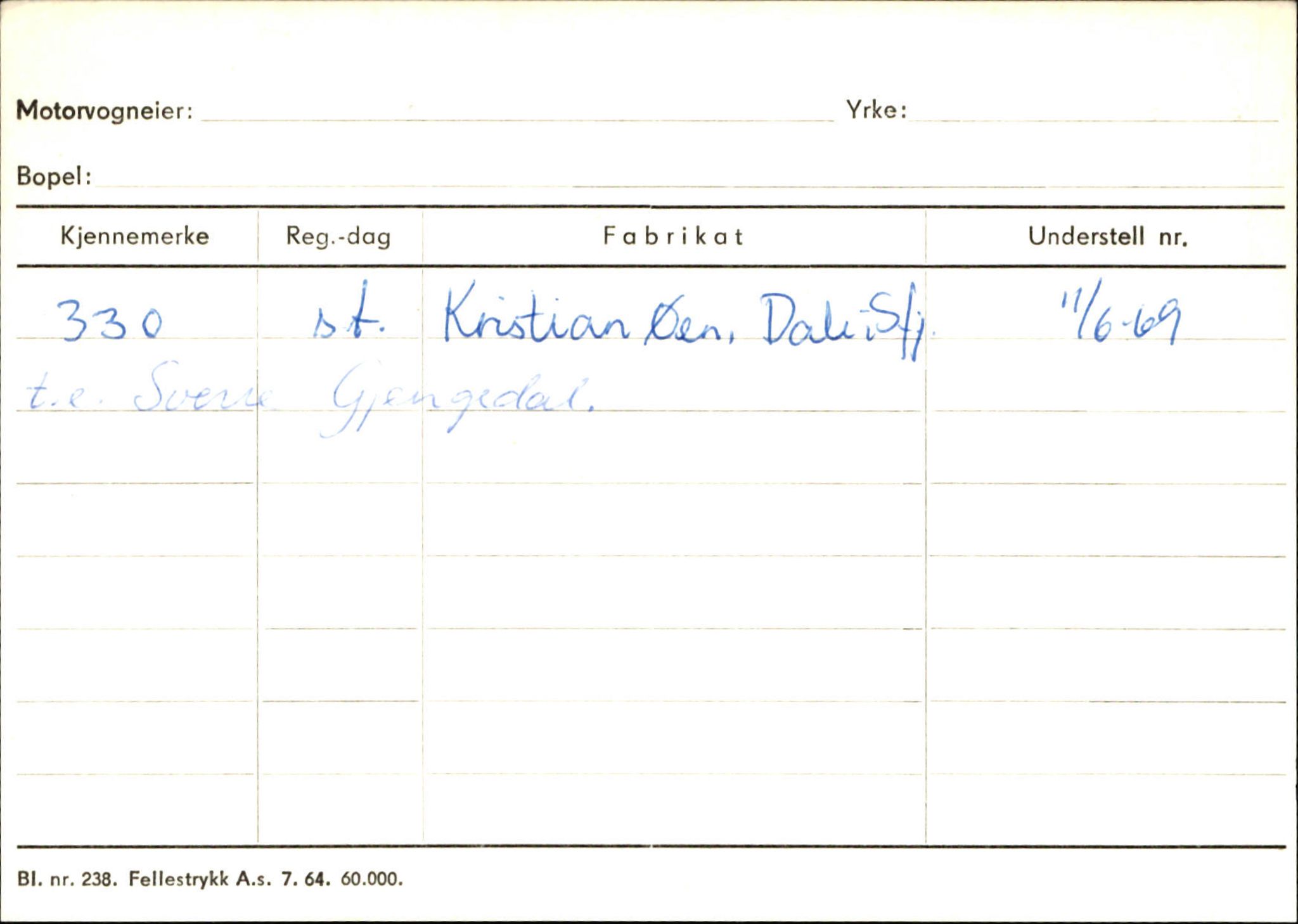 Statens vegvesen, Sogn og Fjordane vegkontor, AV/SAB-A-5301/4/F/L0125: Eigarregister Sogndal V-Å. Aurland A-Å. Fjaler A-N, 1945-1975, p. 2326